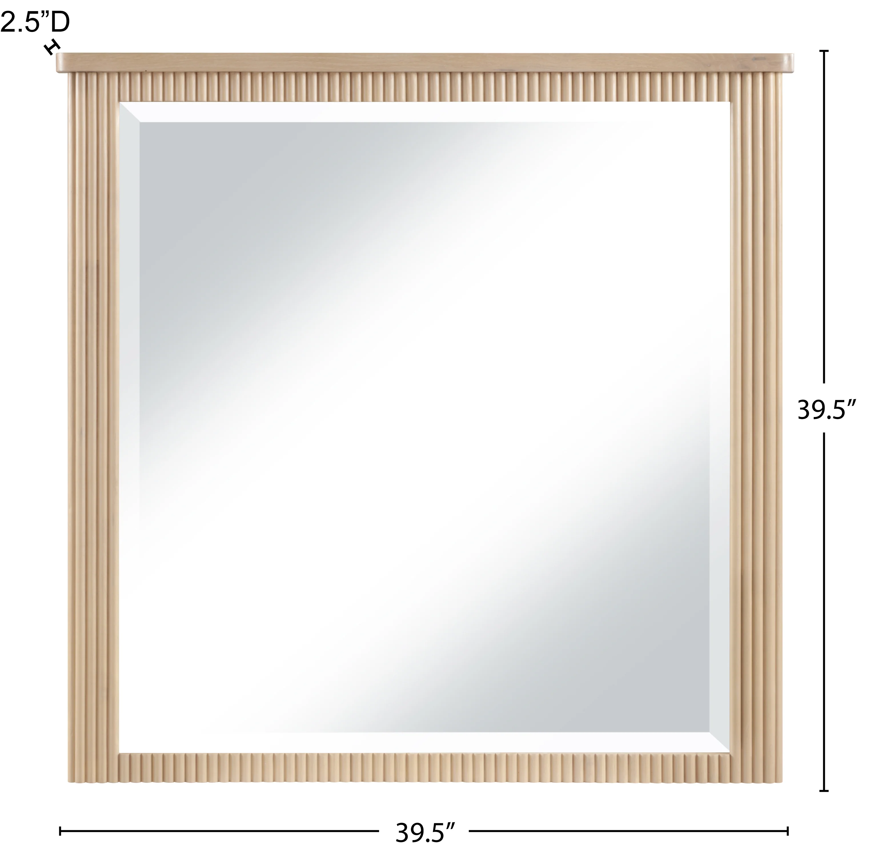 Monterey Natural Wood And Oak Veneer Mirror - Image 8