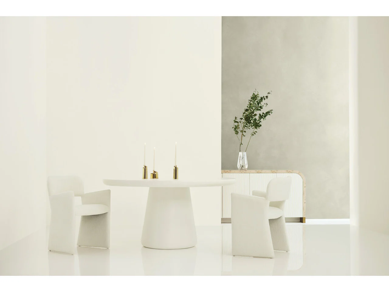 Morel Canberra Ivory Arm Chair