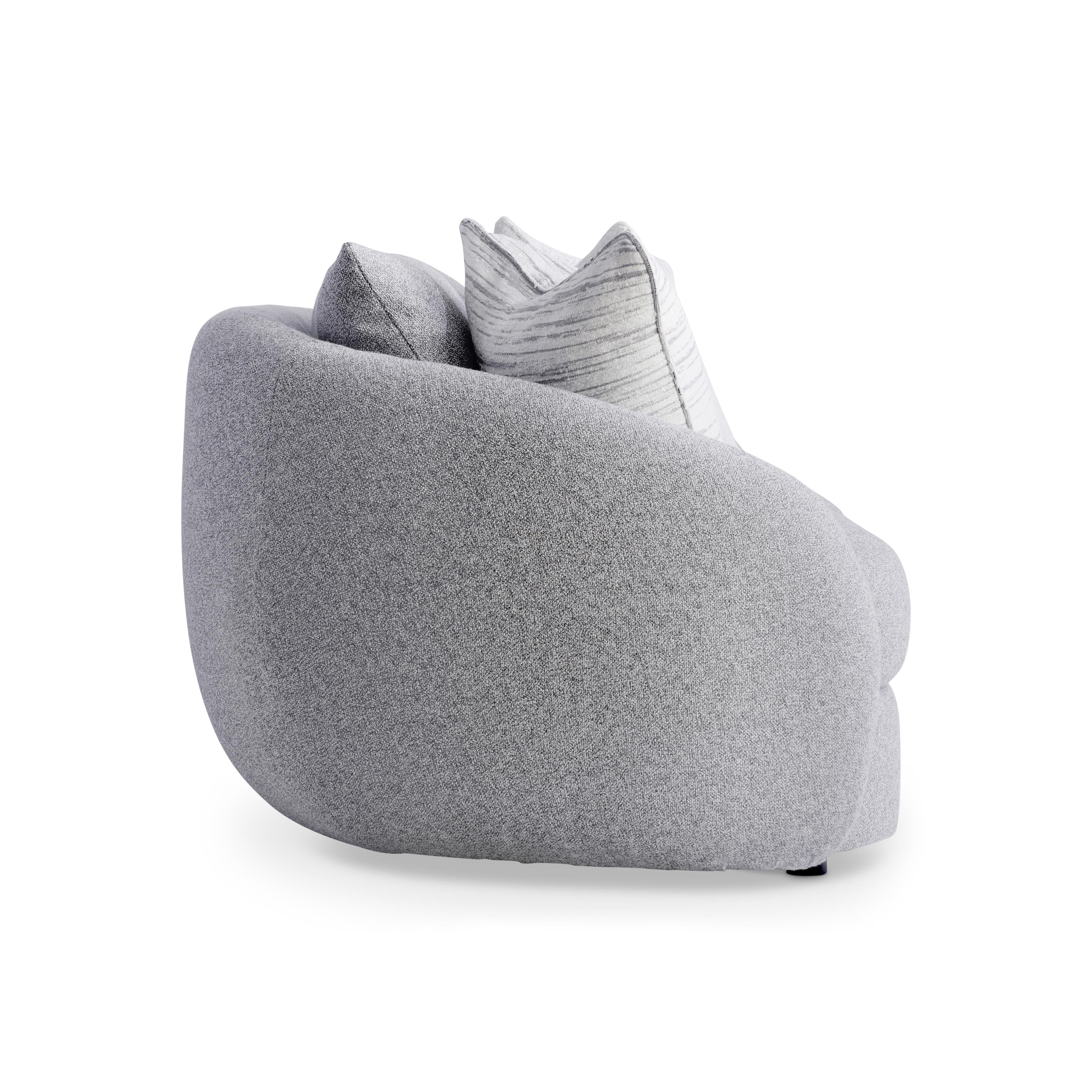 Moretti Grey Fabric Sofa - Image 2
