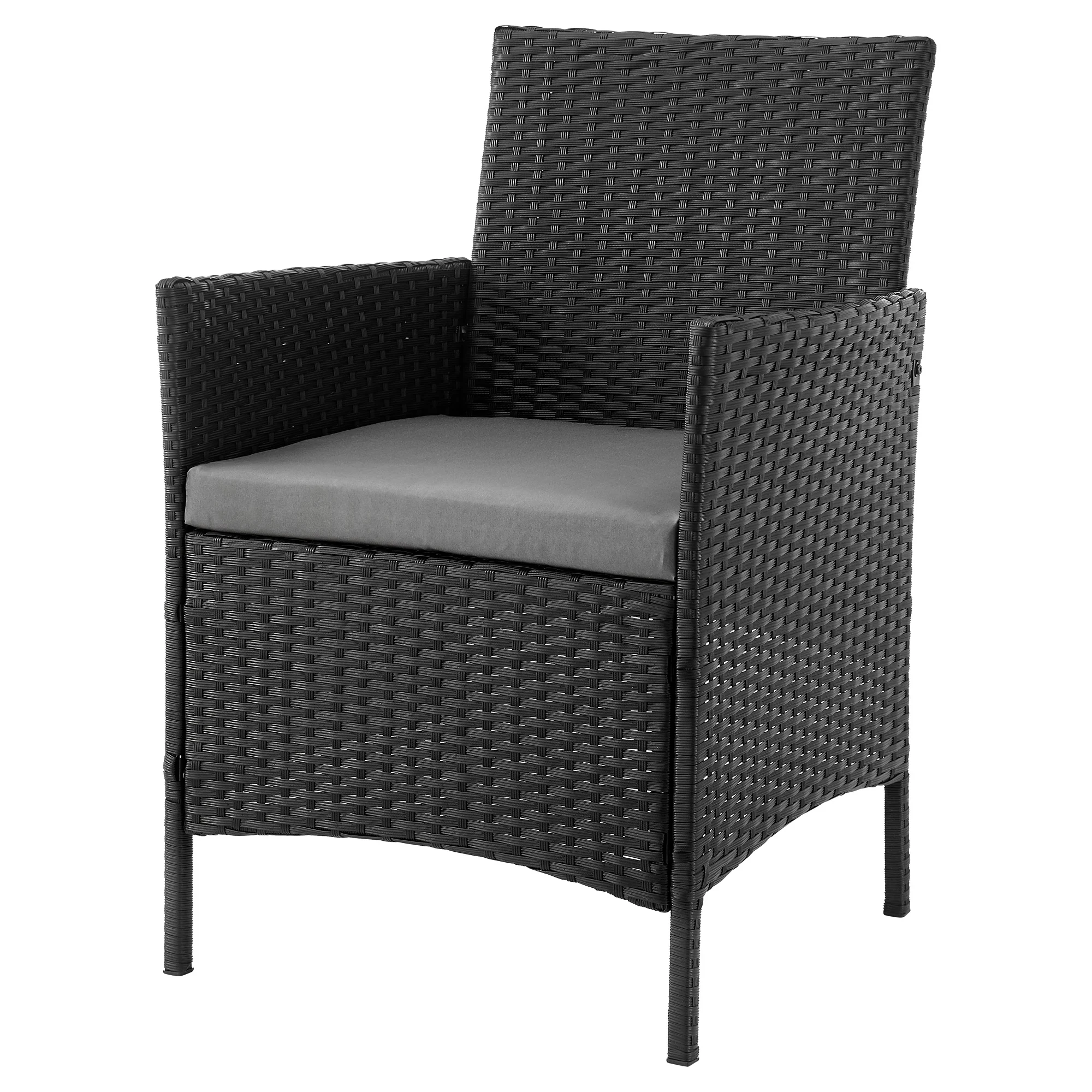Imperia Patio 2-Person Seating Group with End Table with Grey Cushions - Image 4