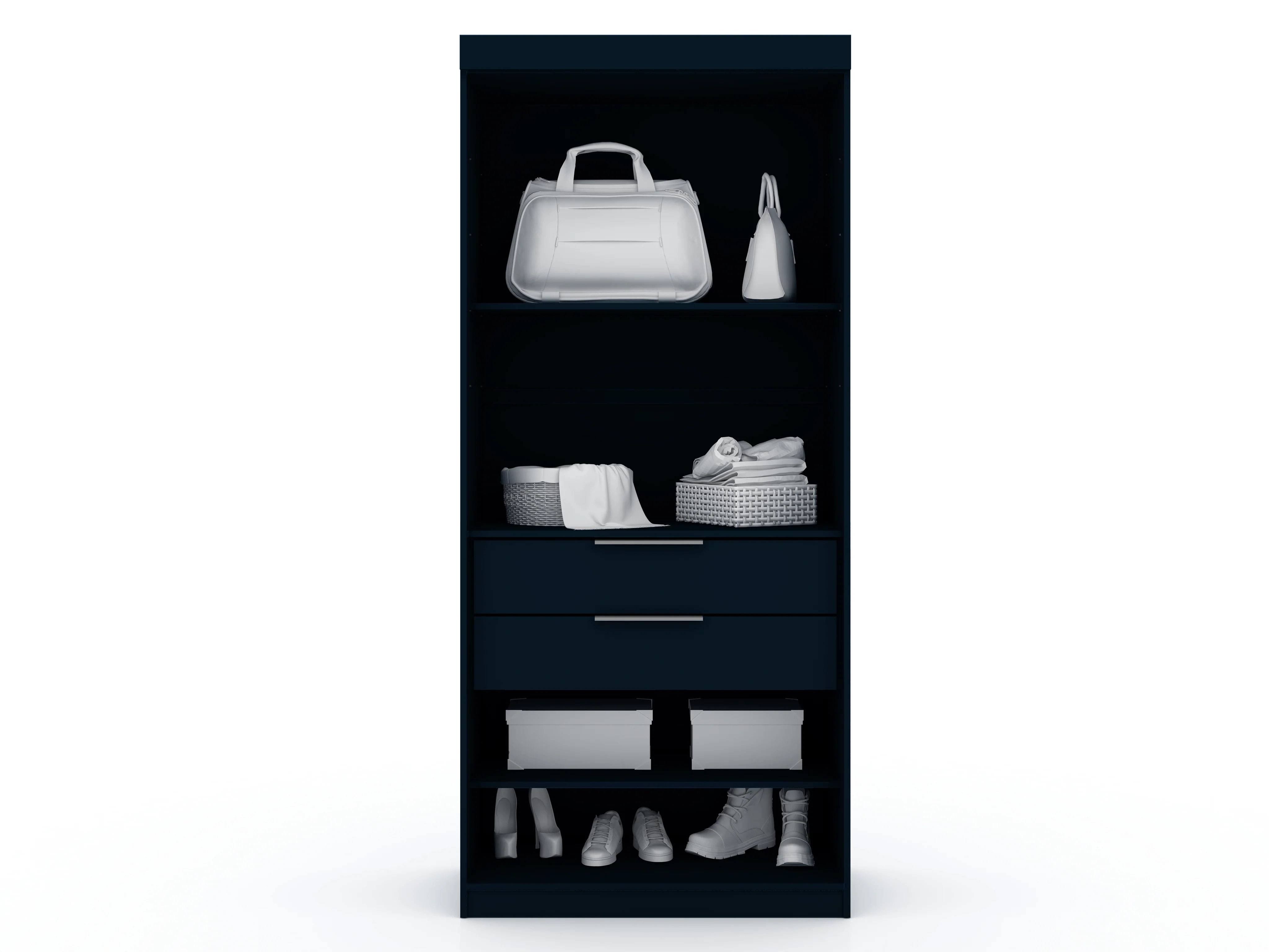 Mulberry Open 2 Sectional Closet in Tatiana Midnight Blue (set of 2) - Image 6