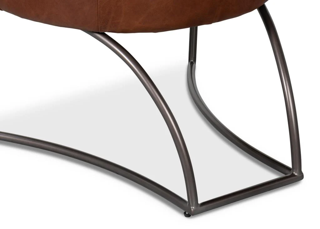 Nagel Brown Distilled Leather Chair - Image 5