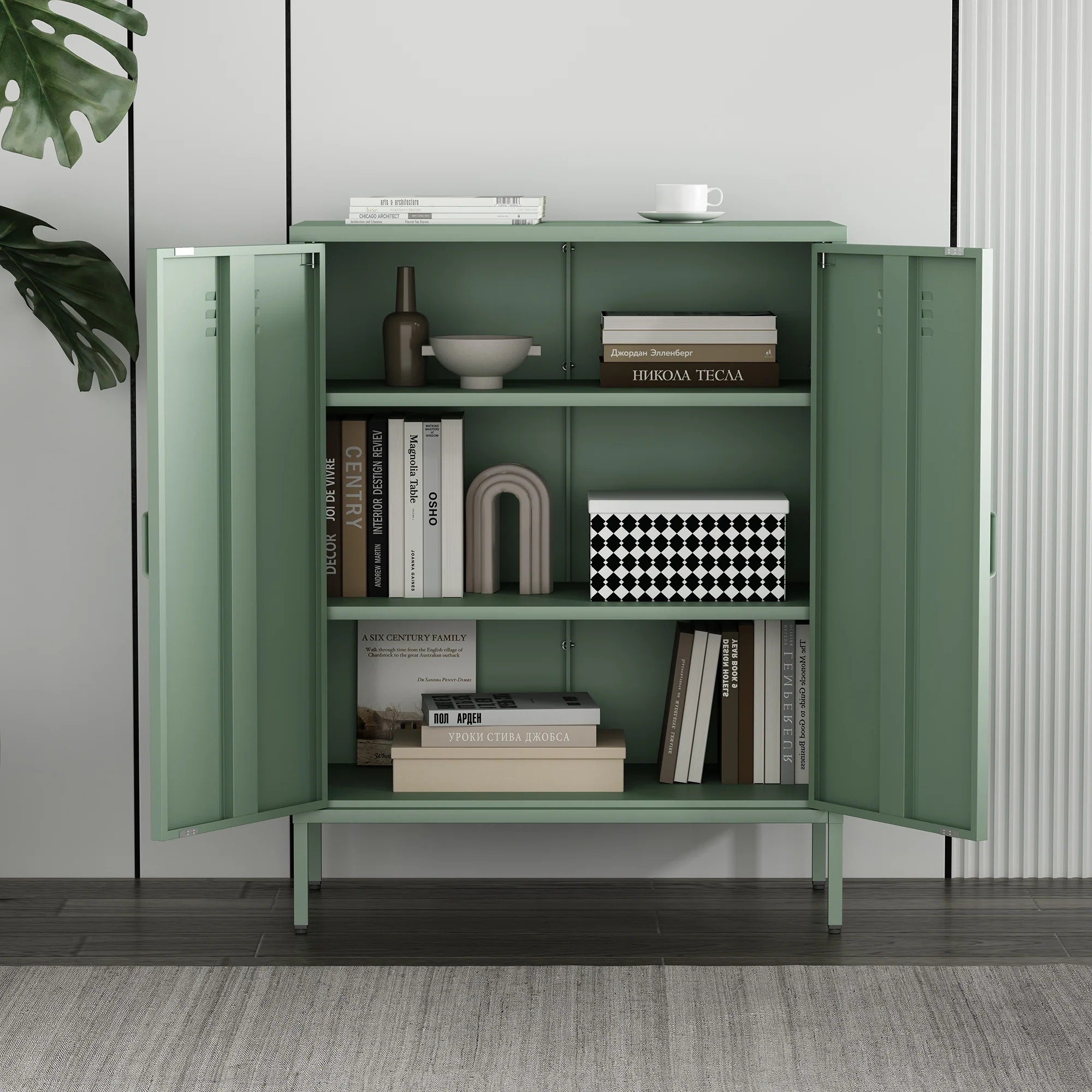 Naomi 31.5" Accent Cabinet in Green - Image 5