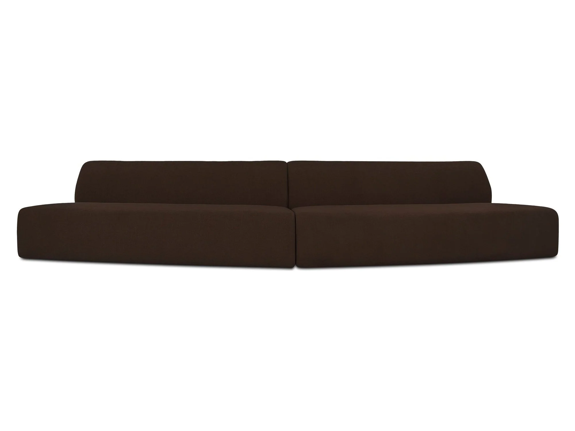Naomi Dark Brown 2 Piece Convex Modular Sectional