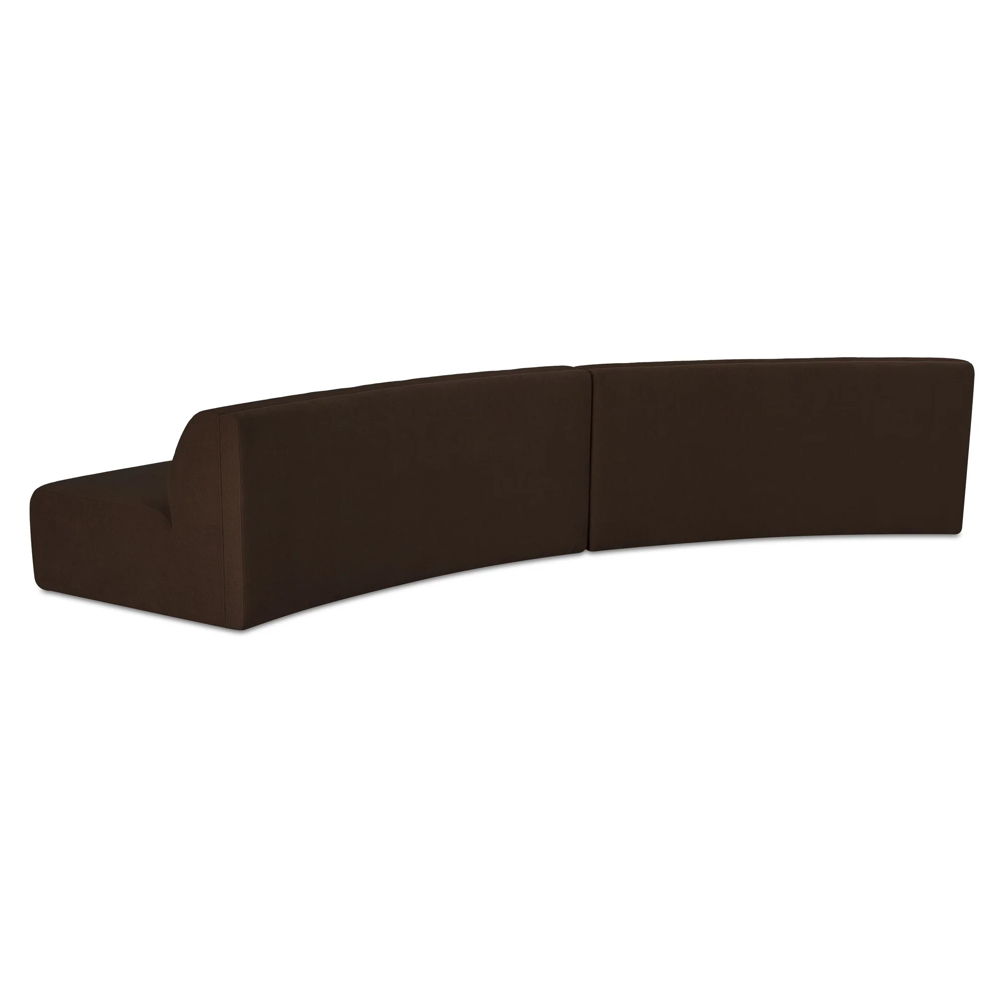 Naomi Dark Brown 2 Piece Convex Modular Sectional - Image 2