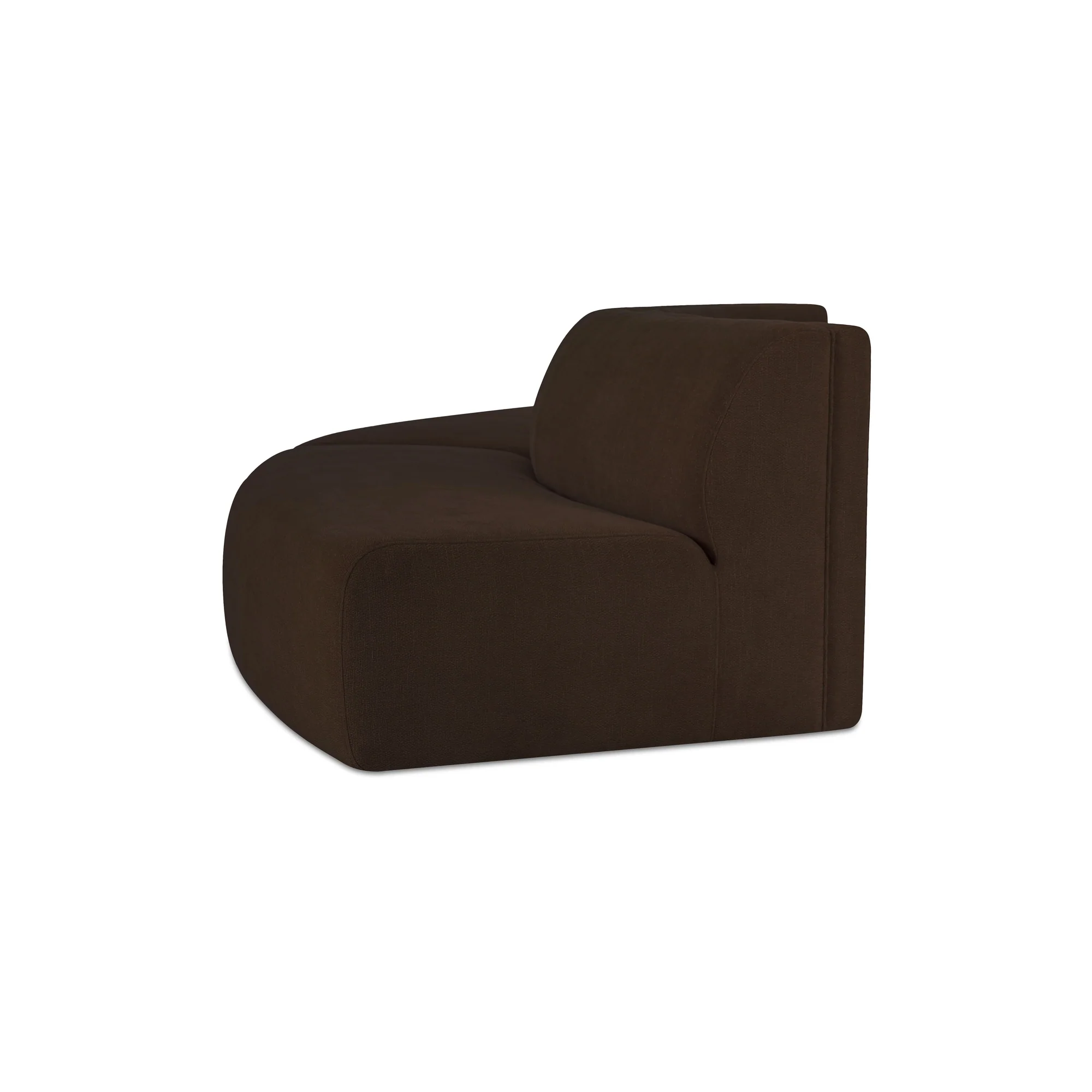 Naomi Dark Brown 2 Piece Convex Modular Sectional - Image 4
