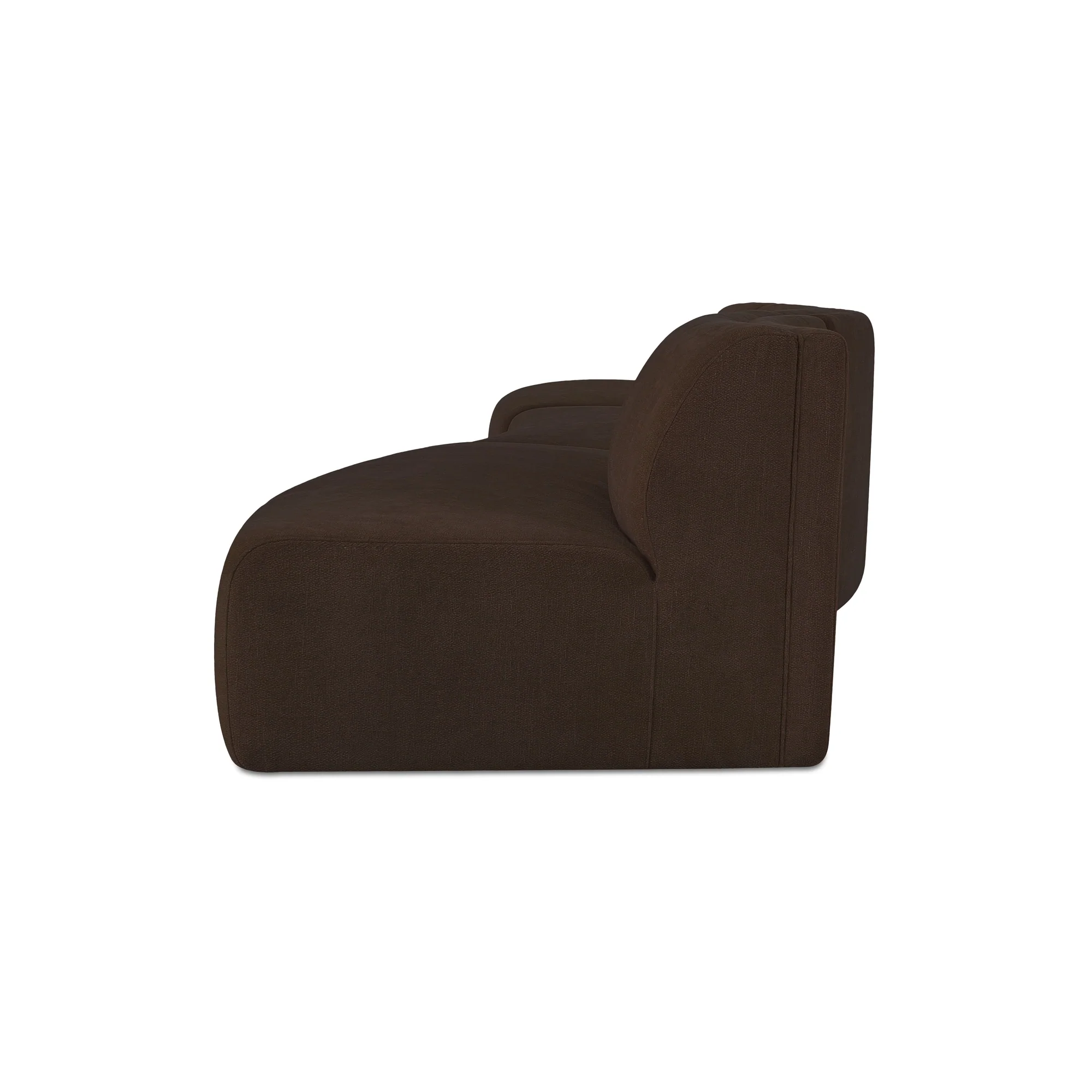 Naomi Dark Brown 3 Piece Wave Modular Sectional - Image 4