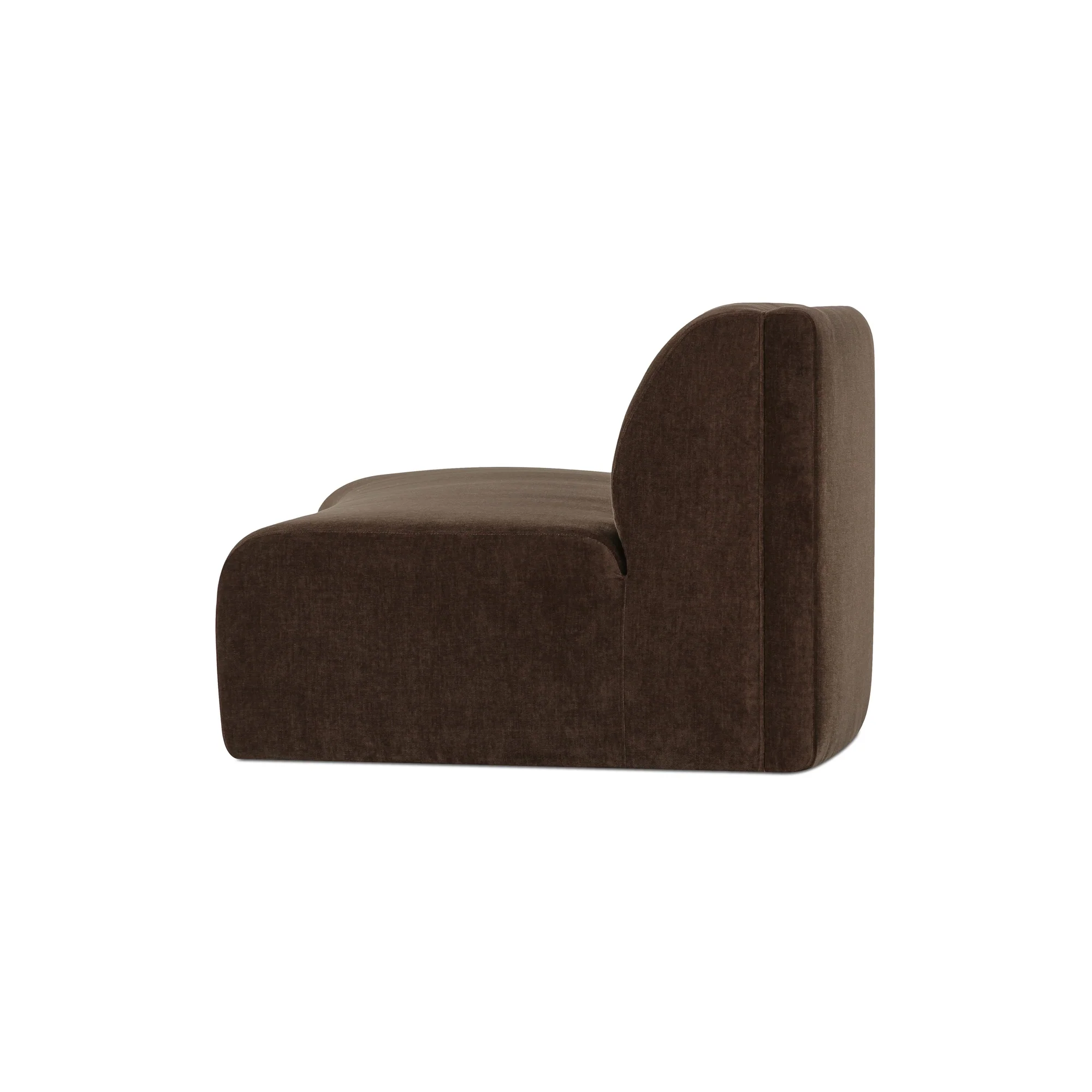 Naomi Dark Brown Concave Sofa - Image 4