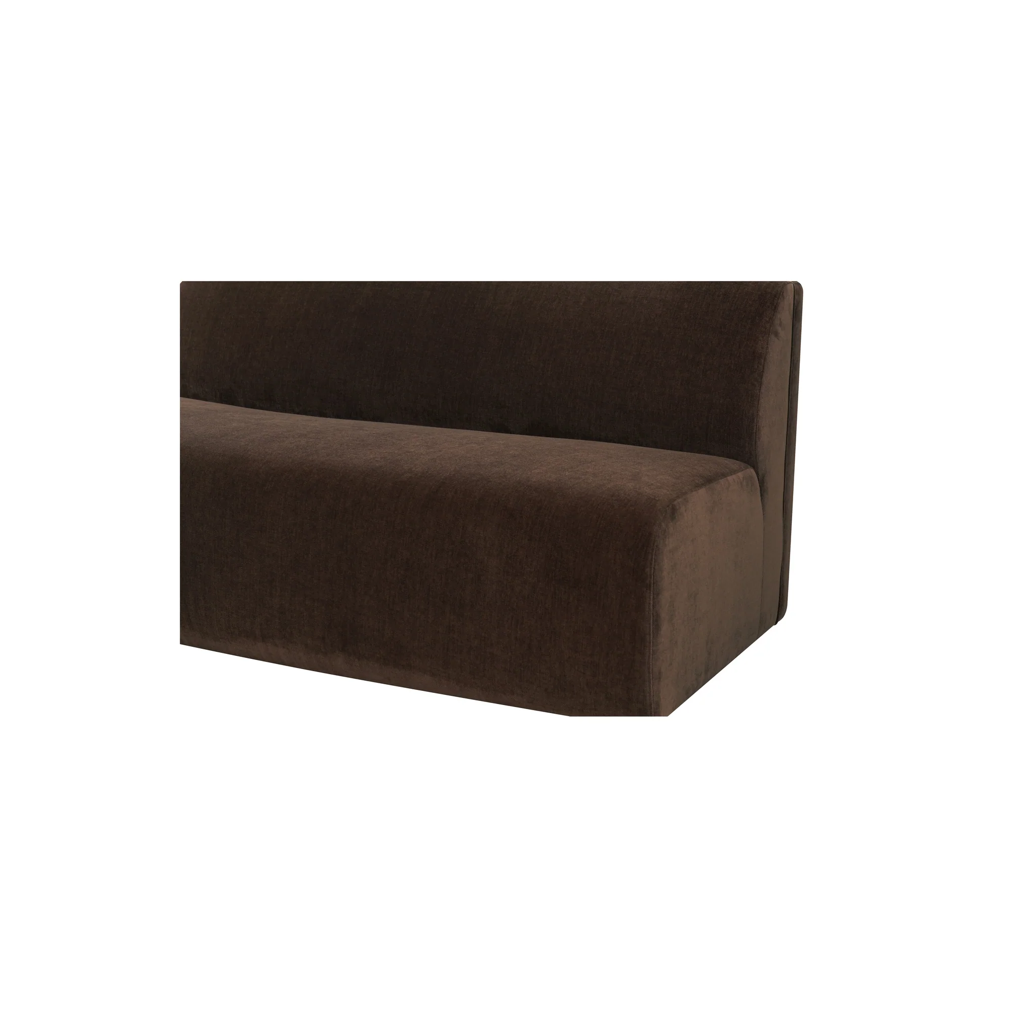 Naomi Dark Brown Convex Sofa - Image 6