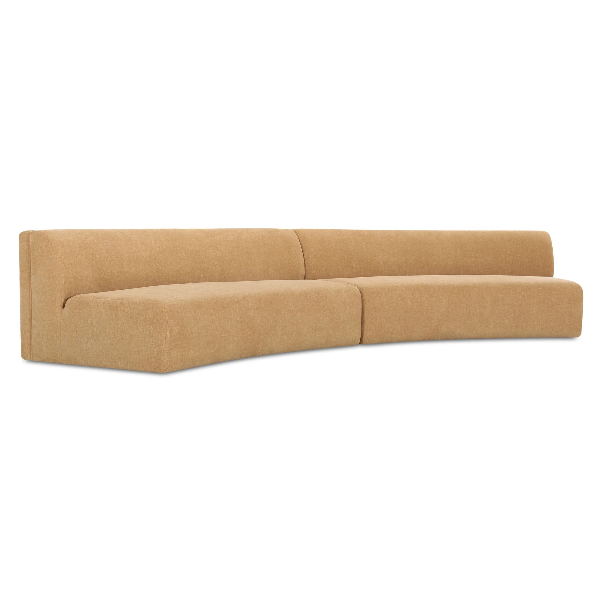 Naomi Golden Yellow 2 Piece Concave Modular Sectional - Image 2