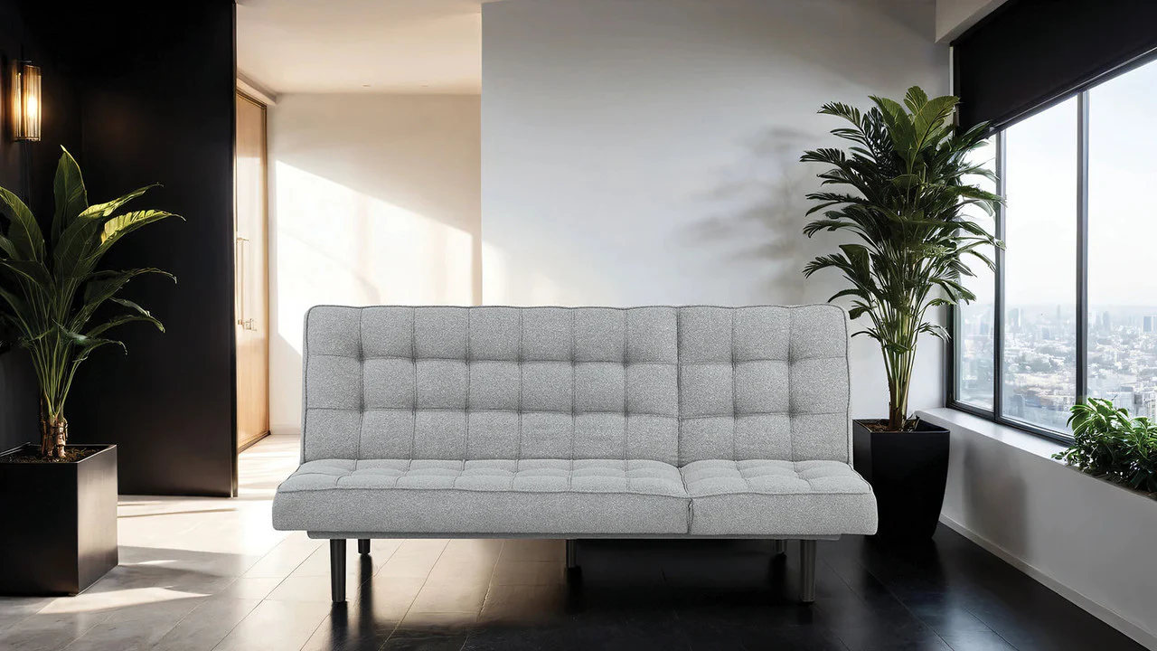 Napervill Light Gray Futon Sofa - Image 2