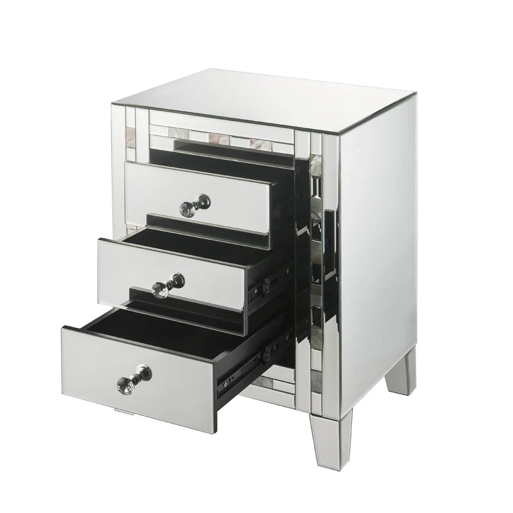 Nasa Mirrored & Mother Pearl Accent Table - Image 3