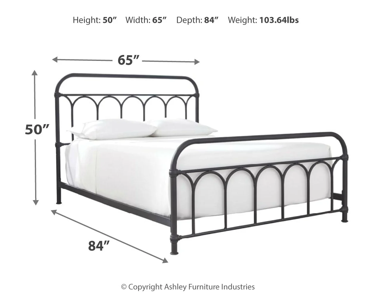 Nashburg Queen Metal Bed - Image 4