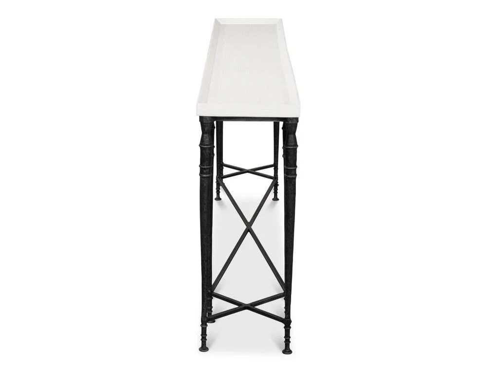 Nathaniel Elegance White Console Table - Image 3