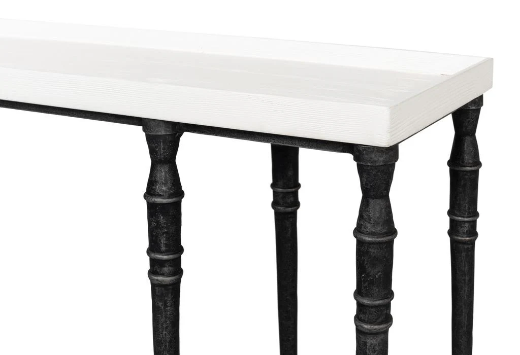 Nathaniel Elegance White Console Table - Image 4