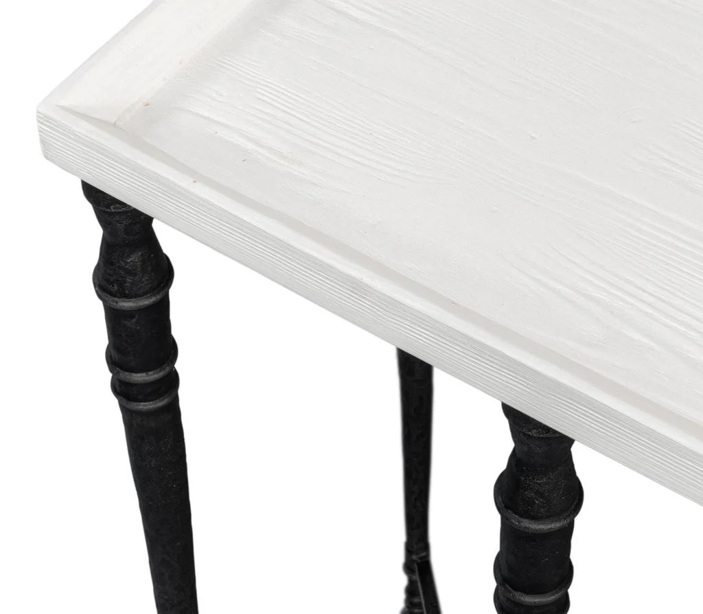 Nathaniel Elegance White Console Table - Image 5