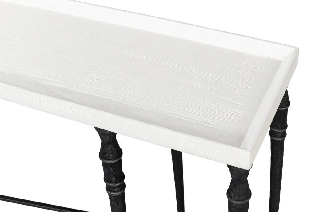 Nathaniel Elegance White Console Table - Image 7