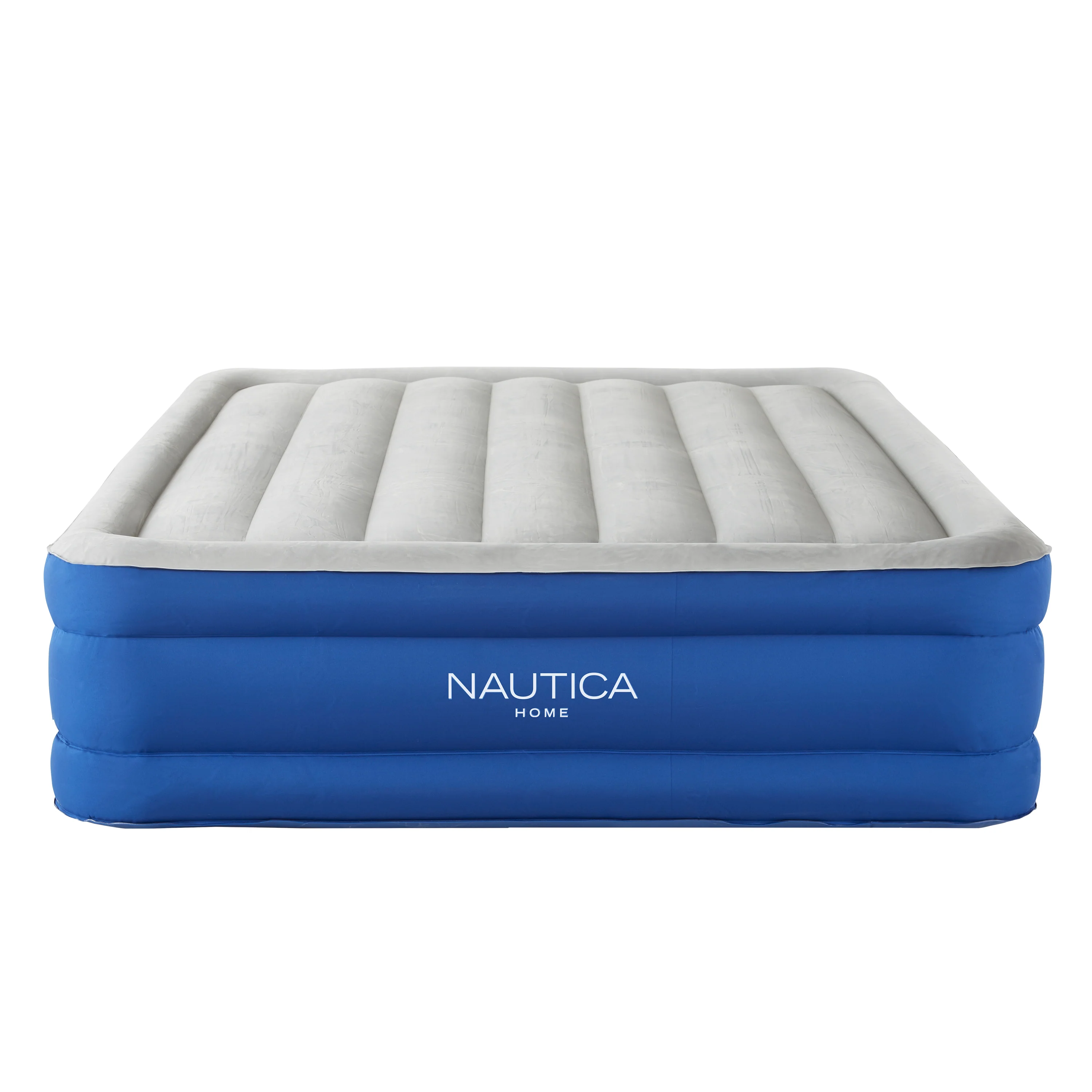Nautica Home Plushaire Gray/Blue 17" Air Mattress with Inset Pump - Image 4