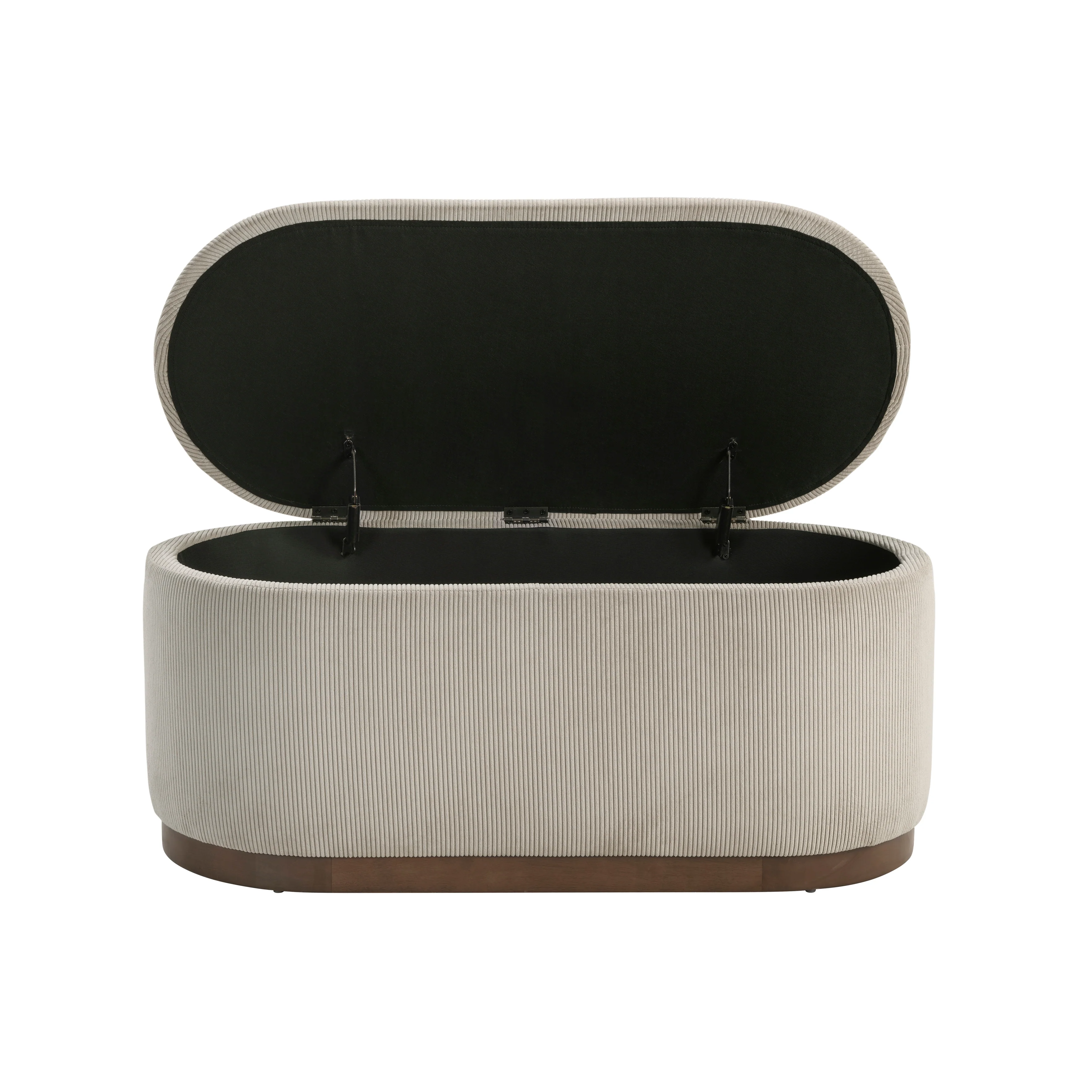 Nell Taupe Lift Top Storage Bench - Image 4