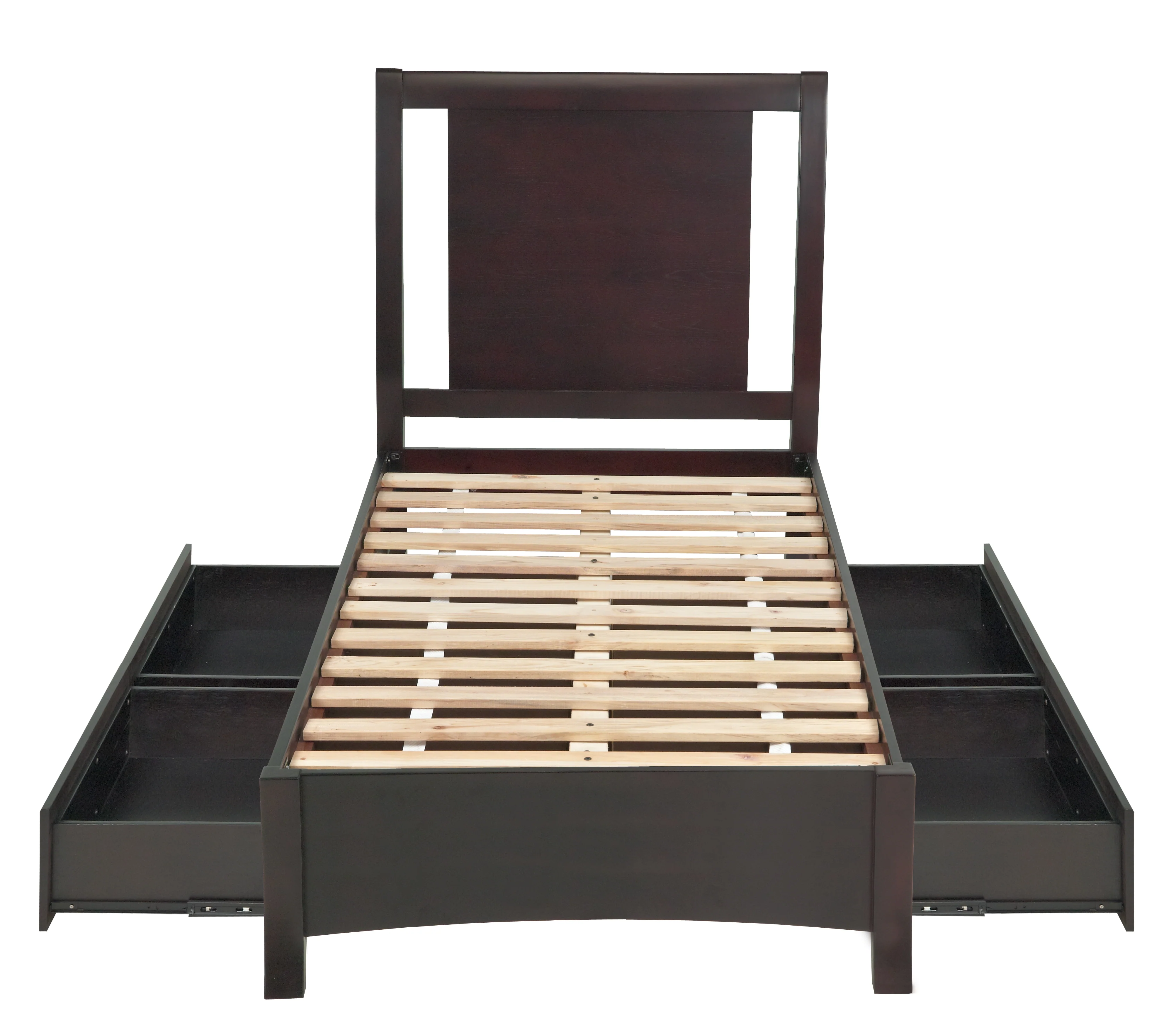 Nevis Twin Low Profile Storage Bed in Espresso - Image 10