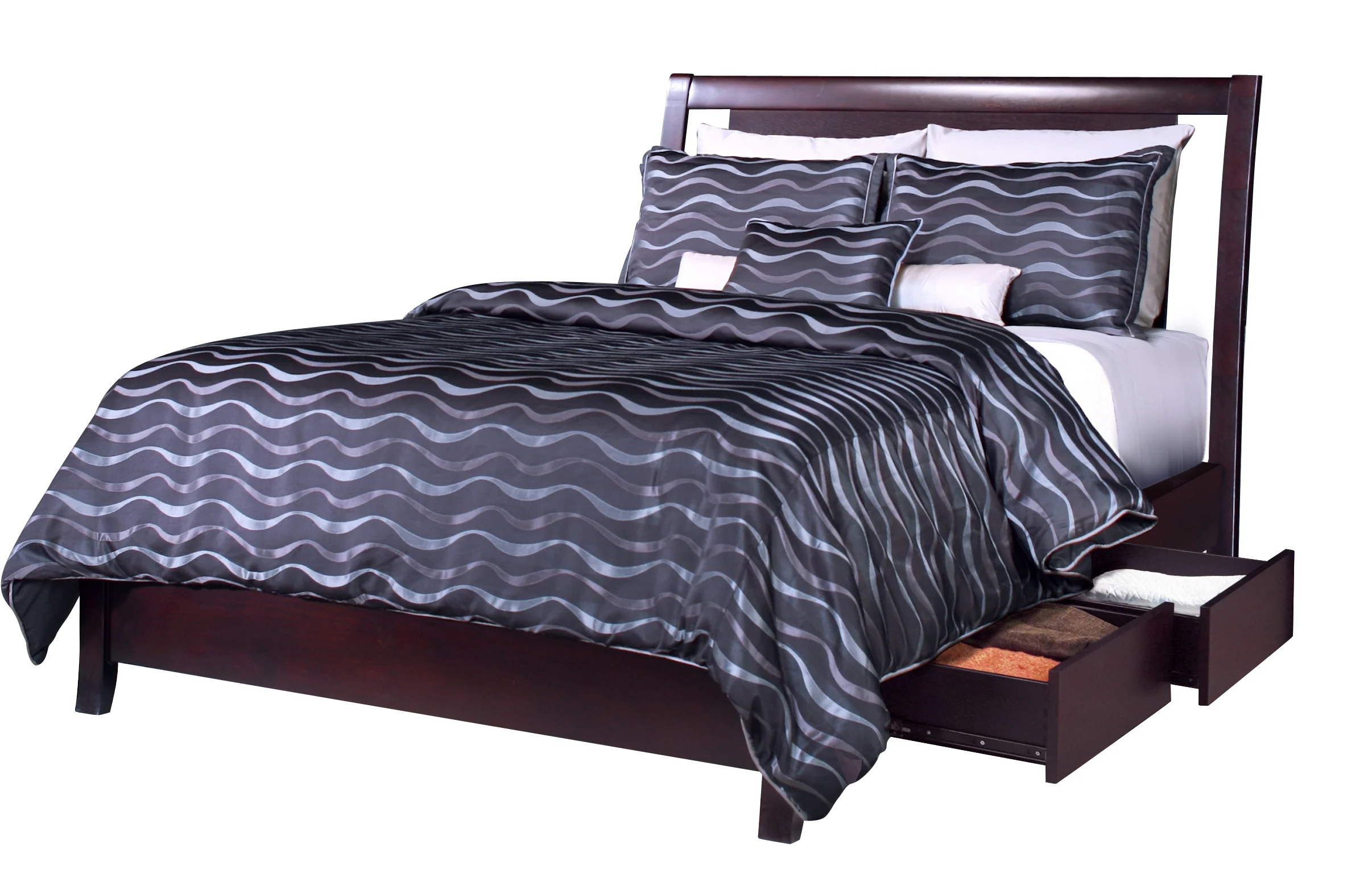 Nevis Full Low Profile Storage Bed in Espresso - Image 6
