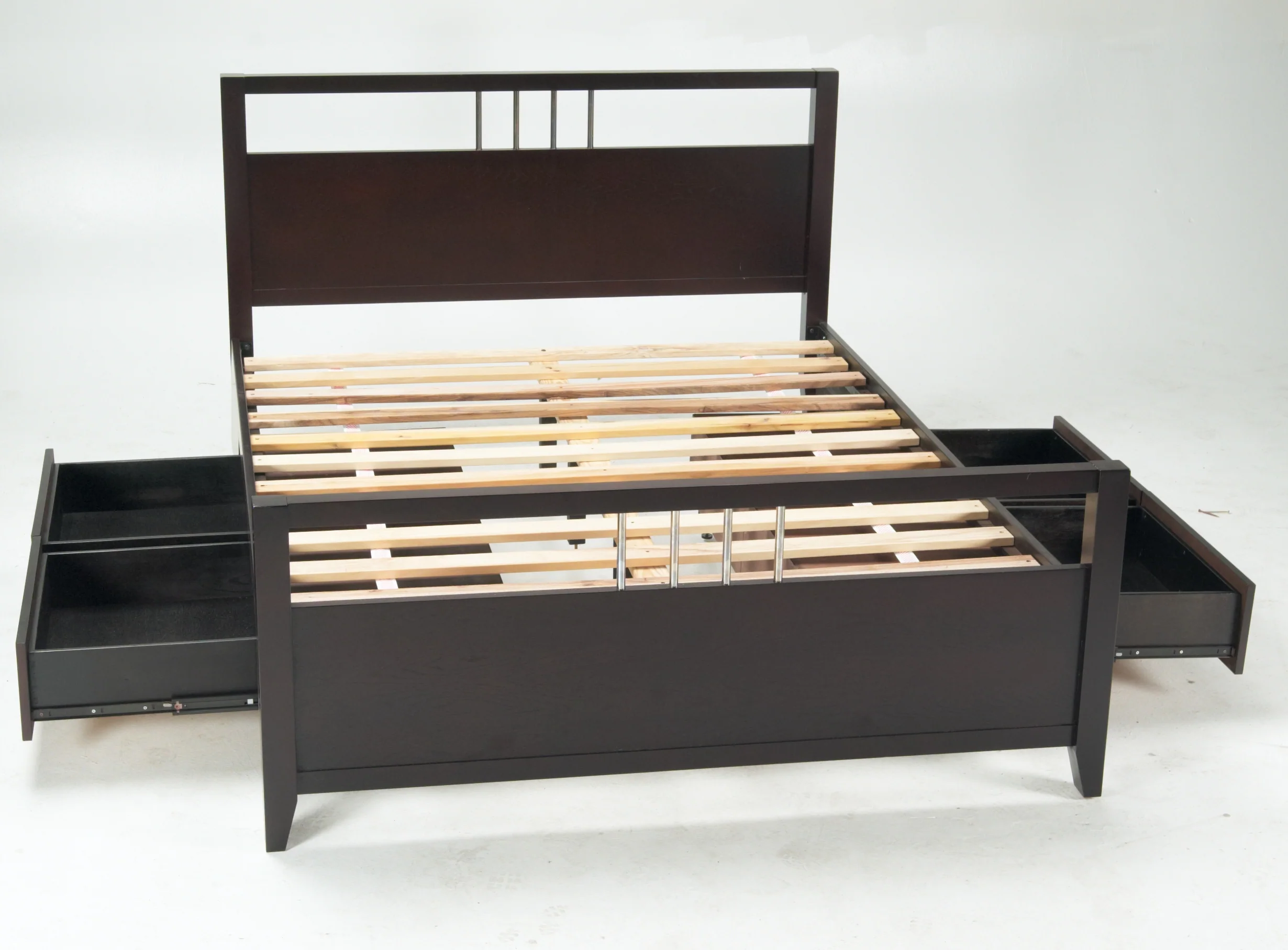 Nevis Twin Platform Storage Bed in Espresso - Image 10