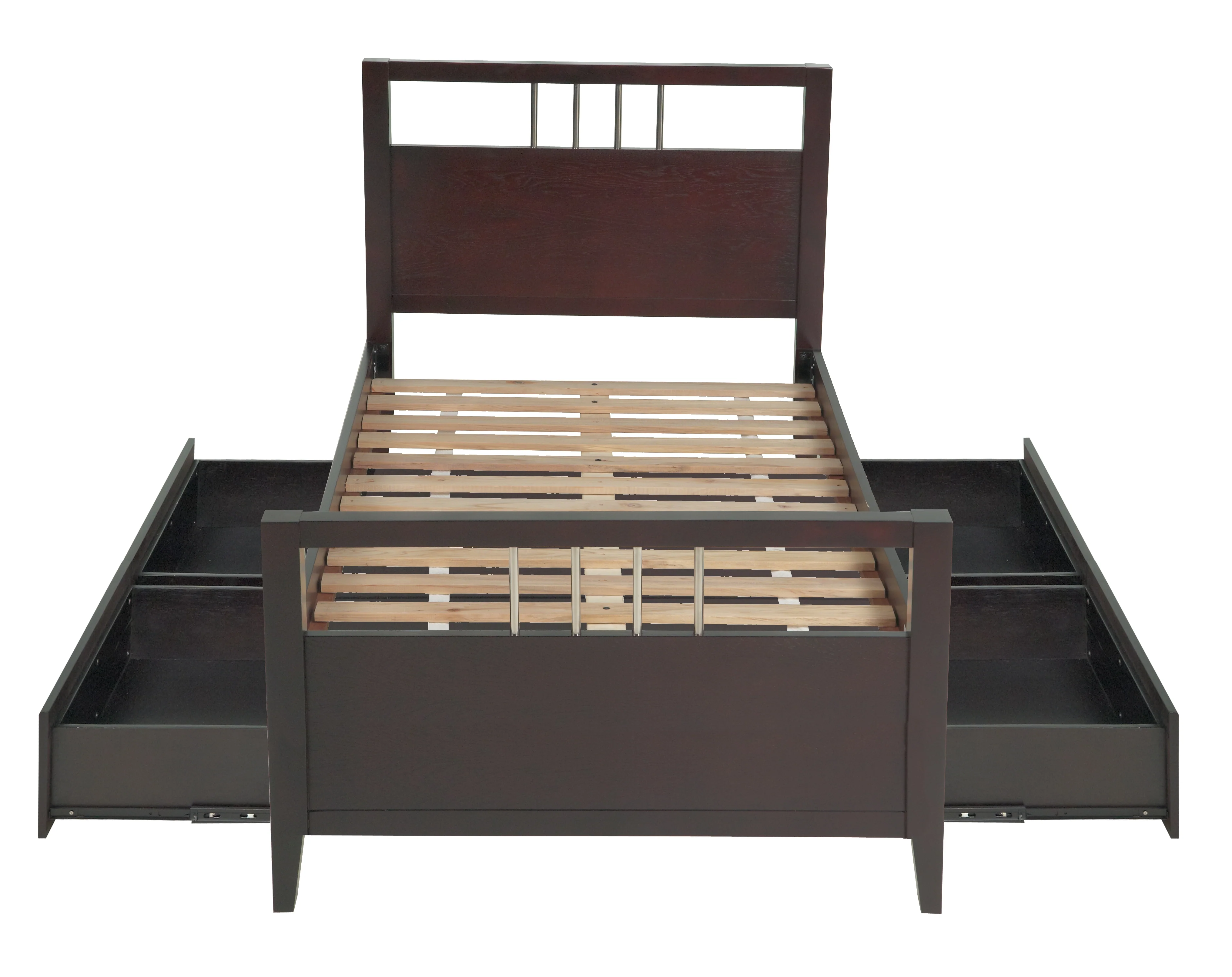 Nevis California King Platform Storage Bed in Espresso - Image 9