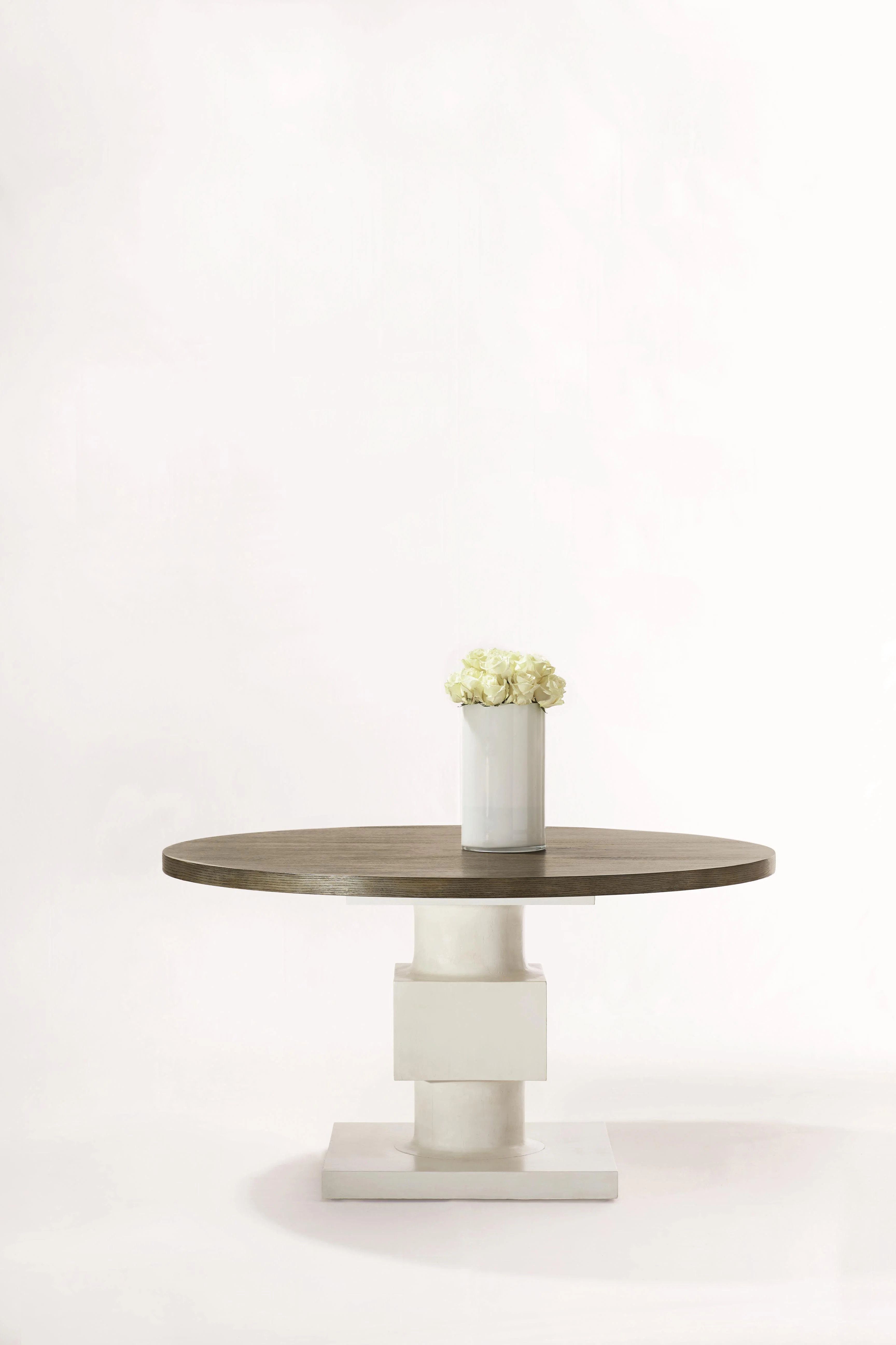 Newberry Rustic Grey/White Plaster Dining Table - Image 3