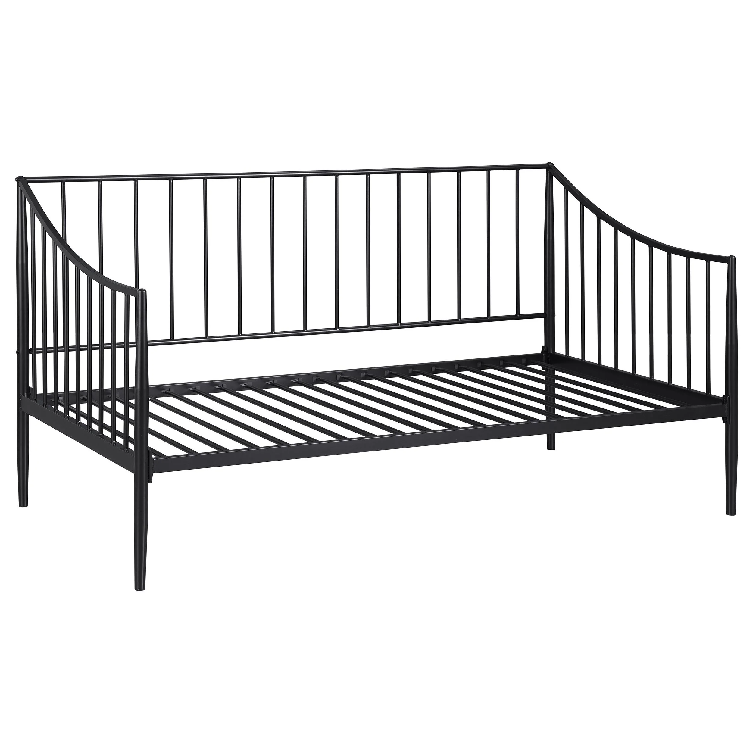 Newbury Matte Black Metal Twin Daybed Bed Frame - Image 2