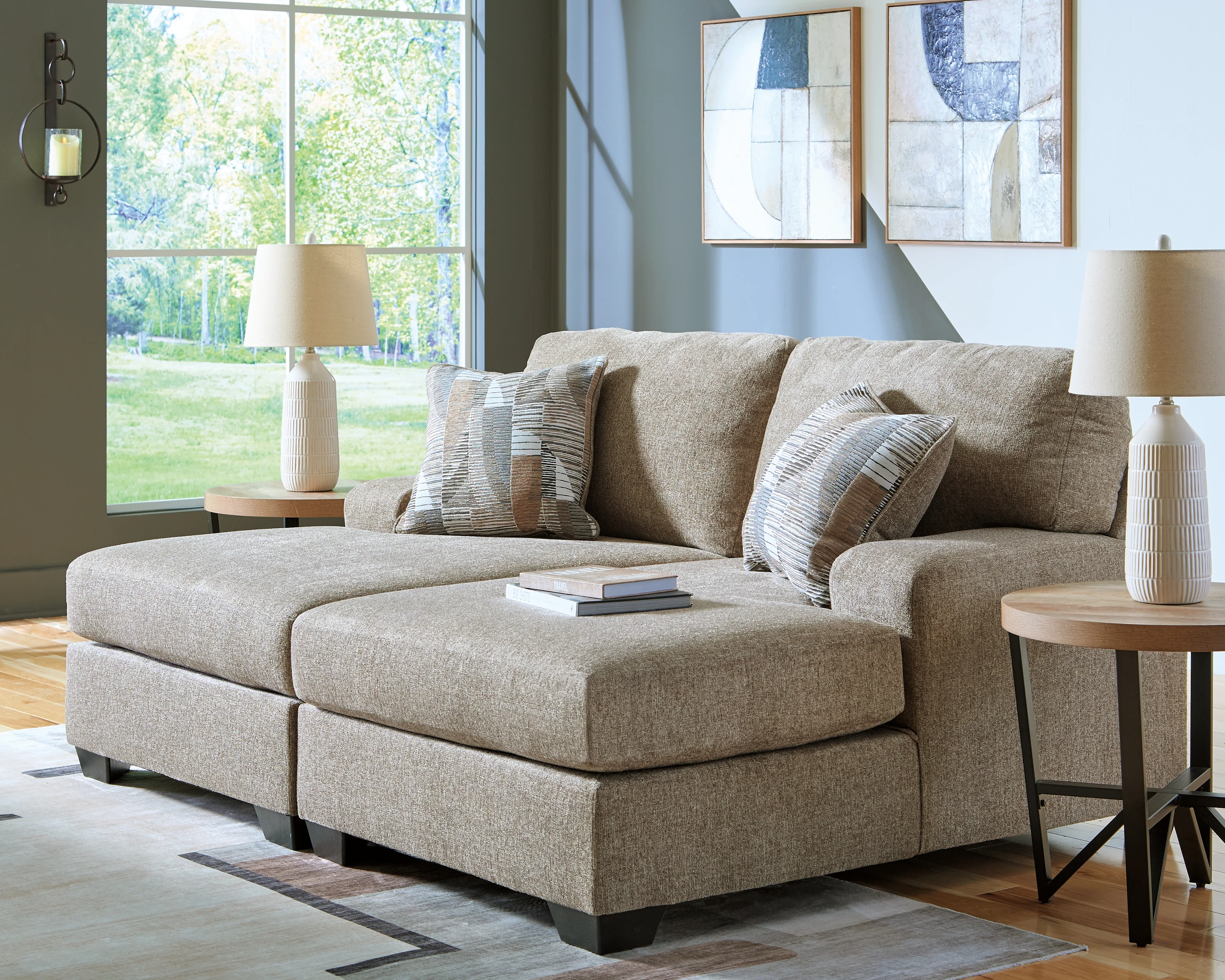 Newellen Hemp 3-Piece Sectional and Oversized Ottoman (Online Special Price) - Image 11