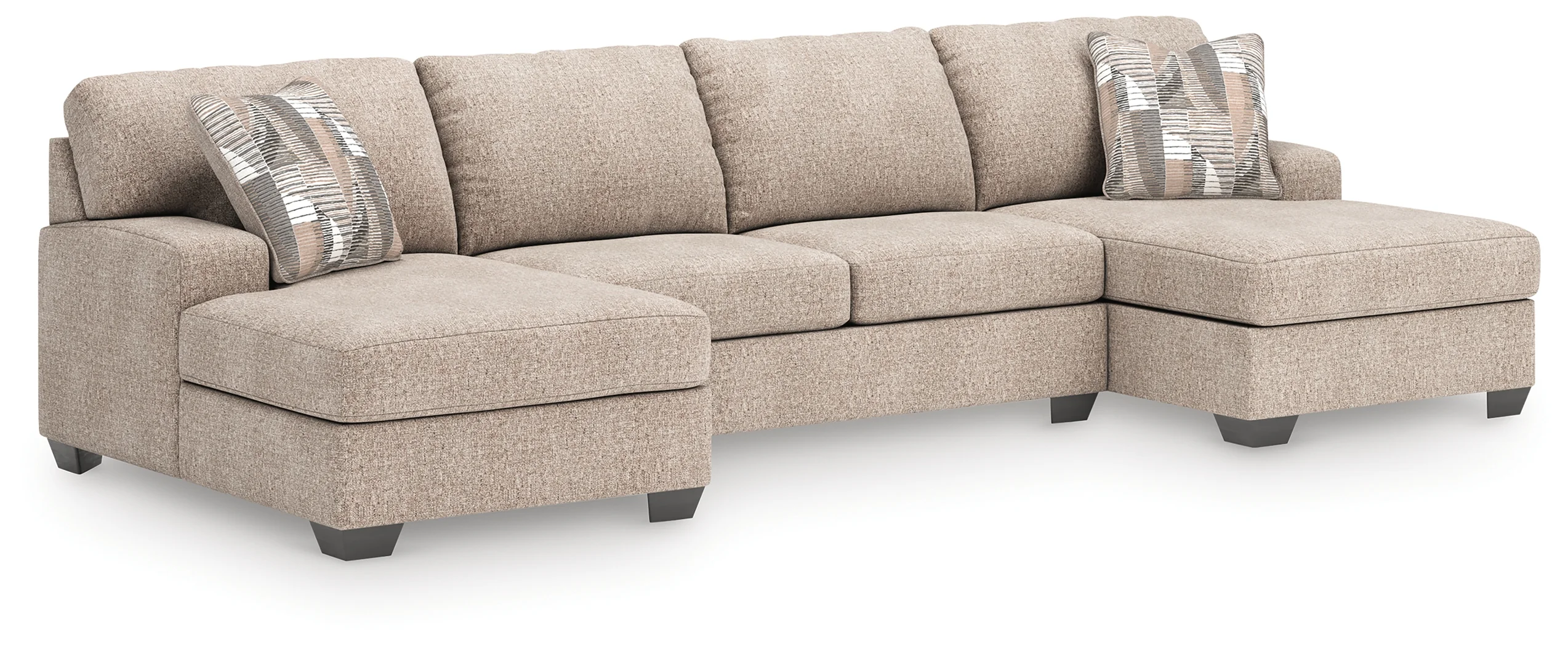Newellen Hemp 3-Piece Sleeper Sectional with Double Chaise - Image 2
