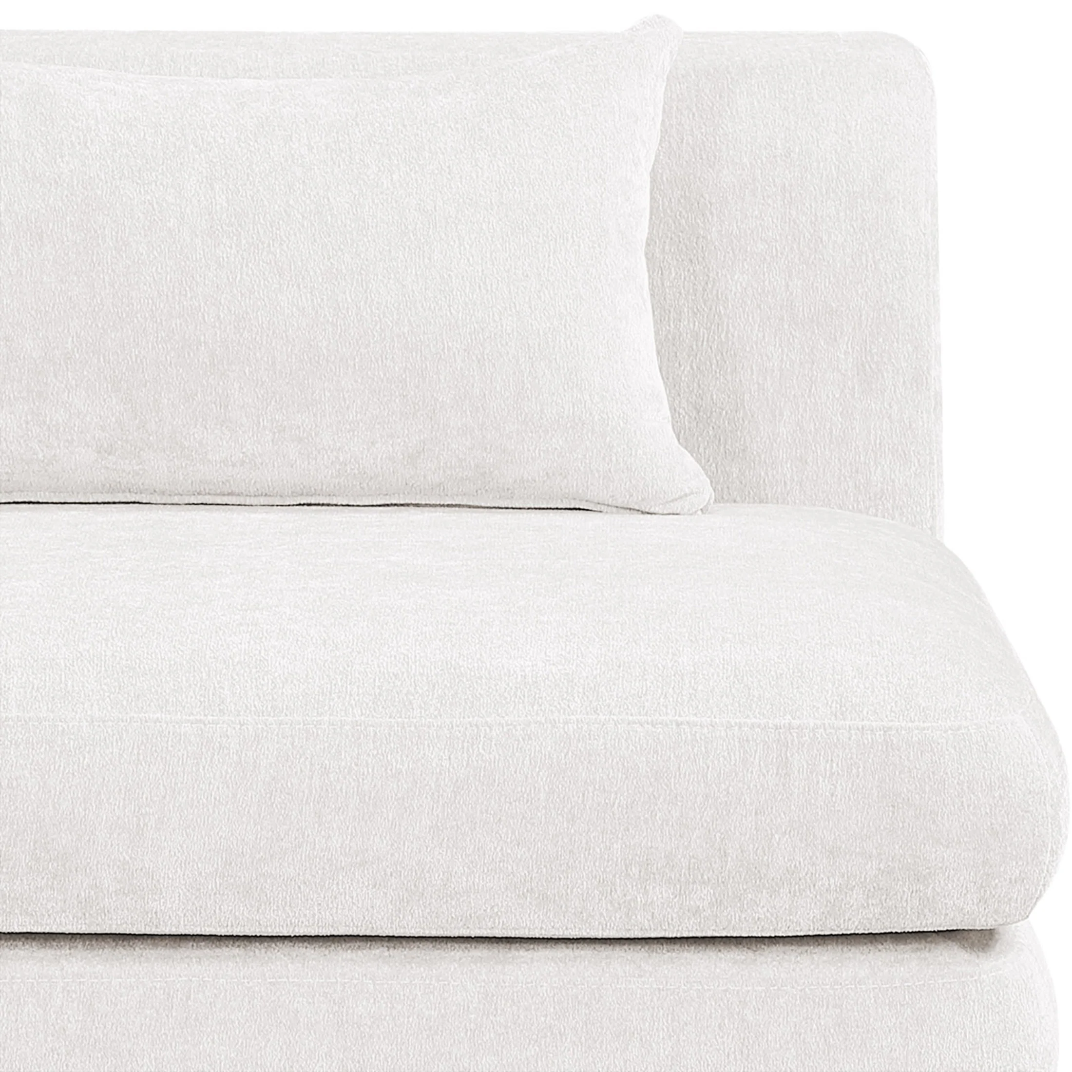 Newport Cream 152" Chenille Fabric Upholstered 6-Piece Modular Sectional - Image 6