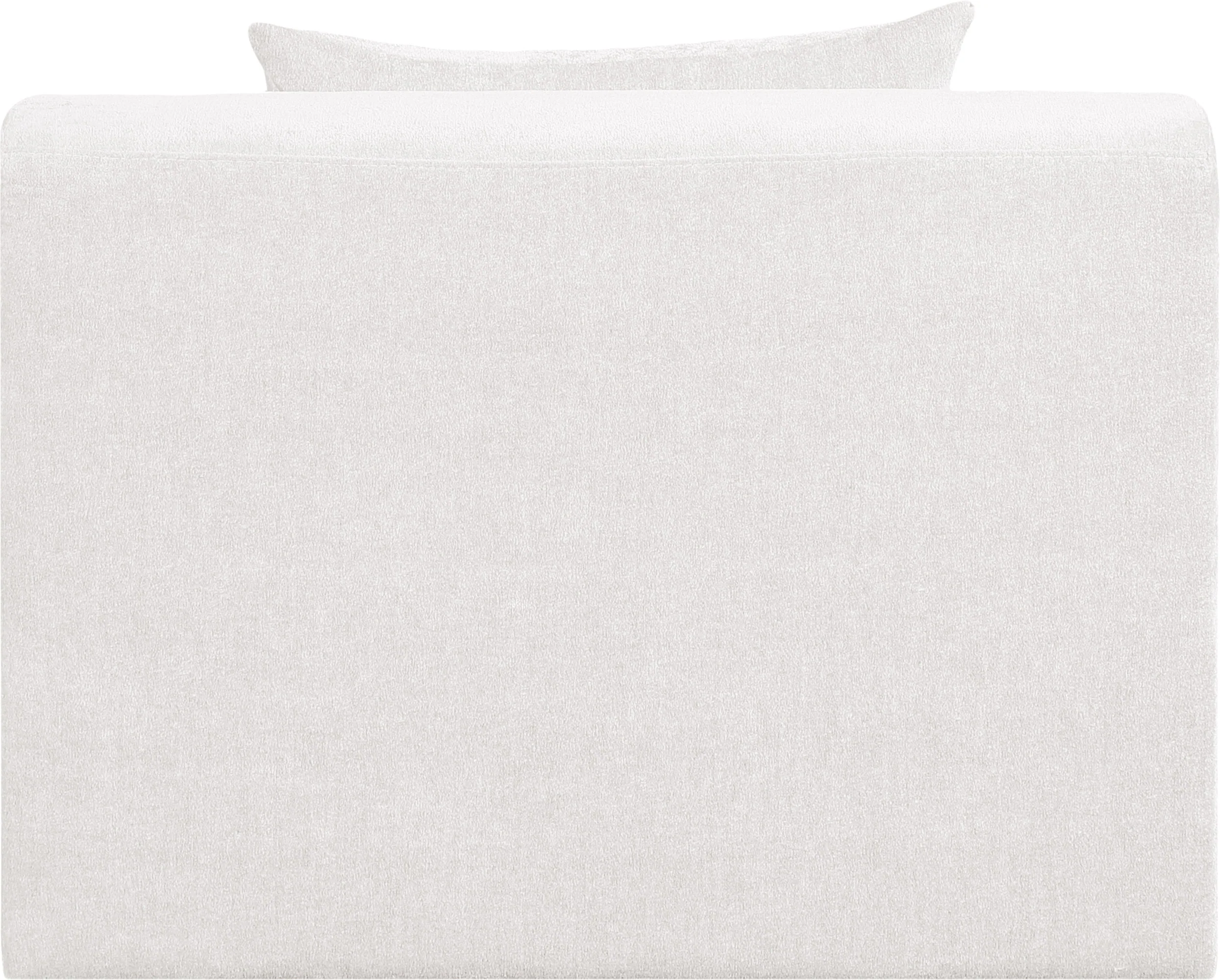 Newport Cream Fabric Upholstered Modular Armless Chair - Image 3