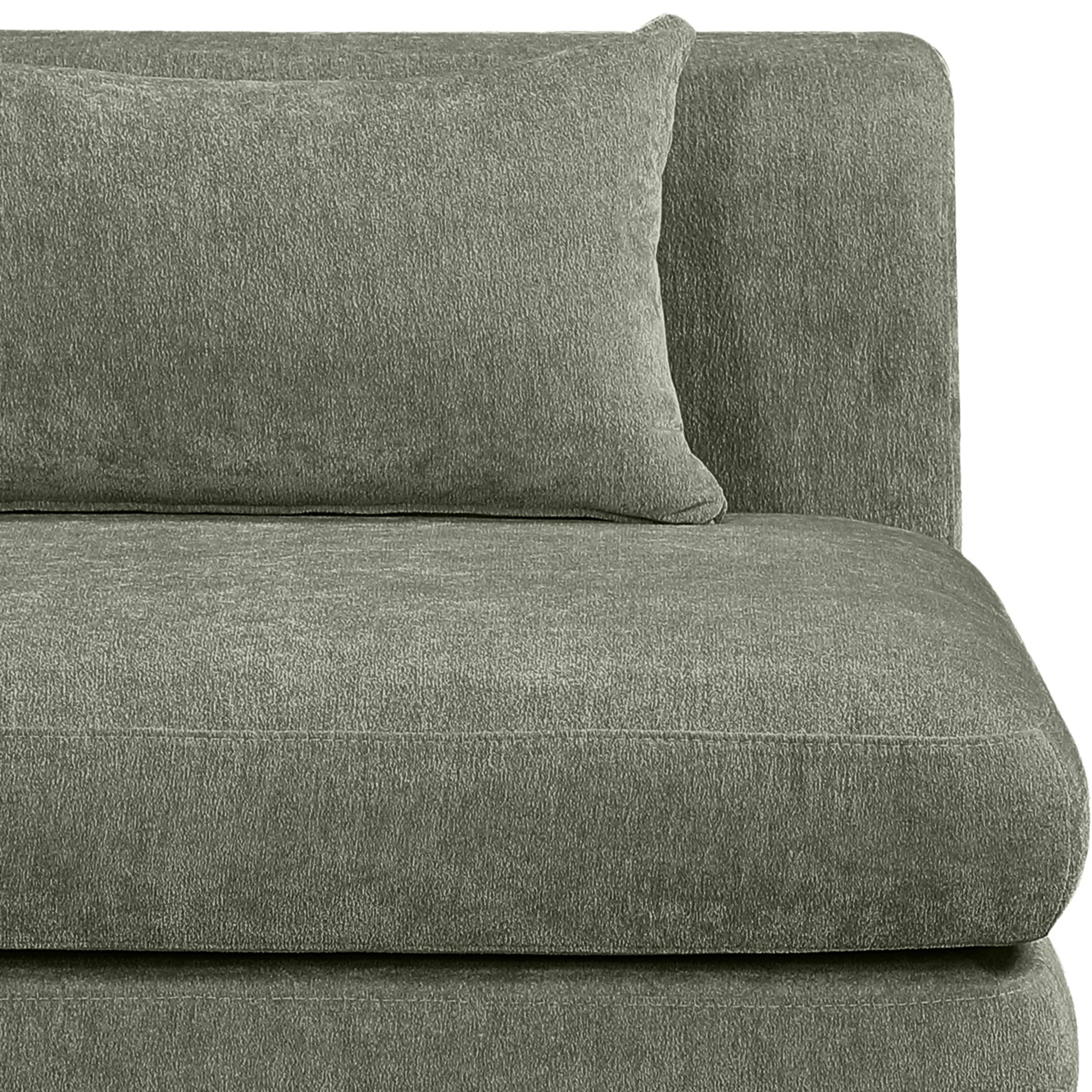 Newport Green 152" Chenille Fabric Upholstered 7-Piece Modular Sectional - Image 6