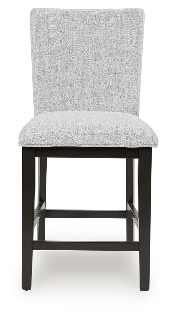 Neymorton Dark Grayish Brown Upholstered Barstool - Image 2