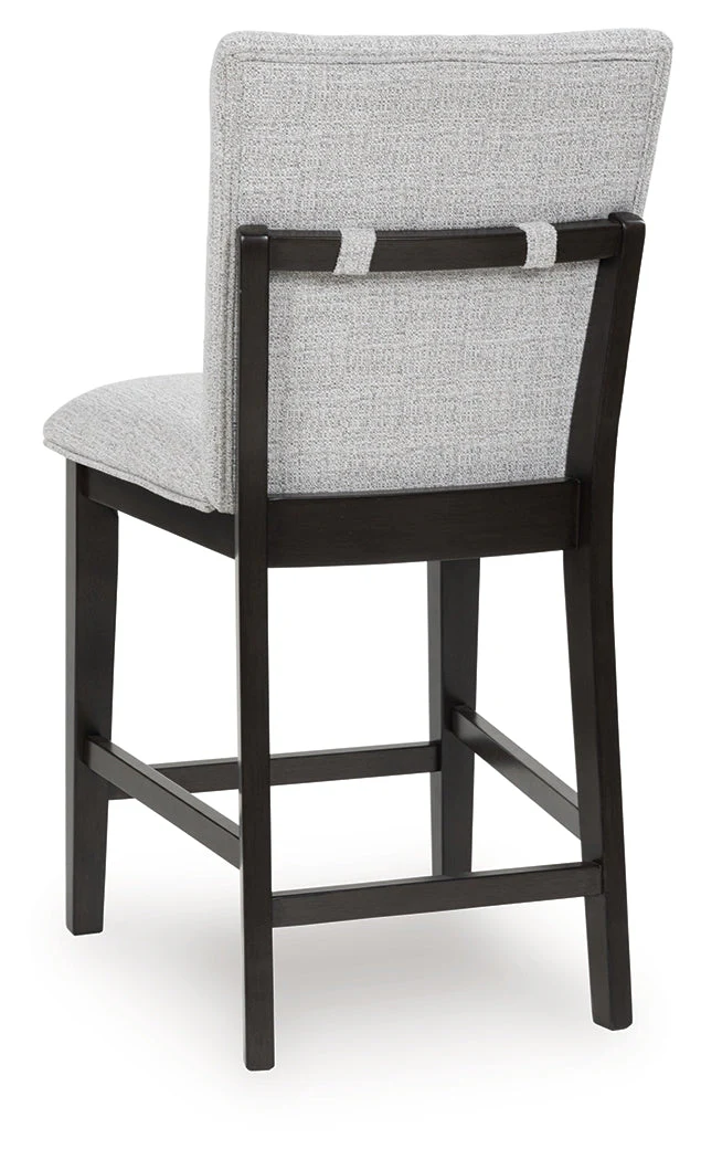Neymorton Dark Grayish Brown Upholstered Barstool (Online Special Price) - Image 4