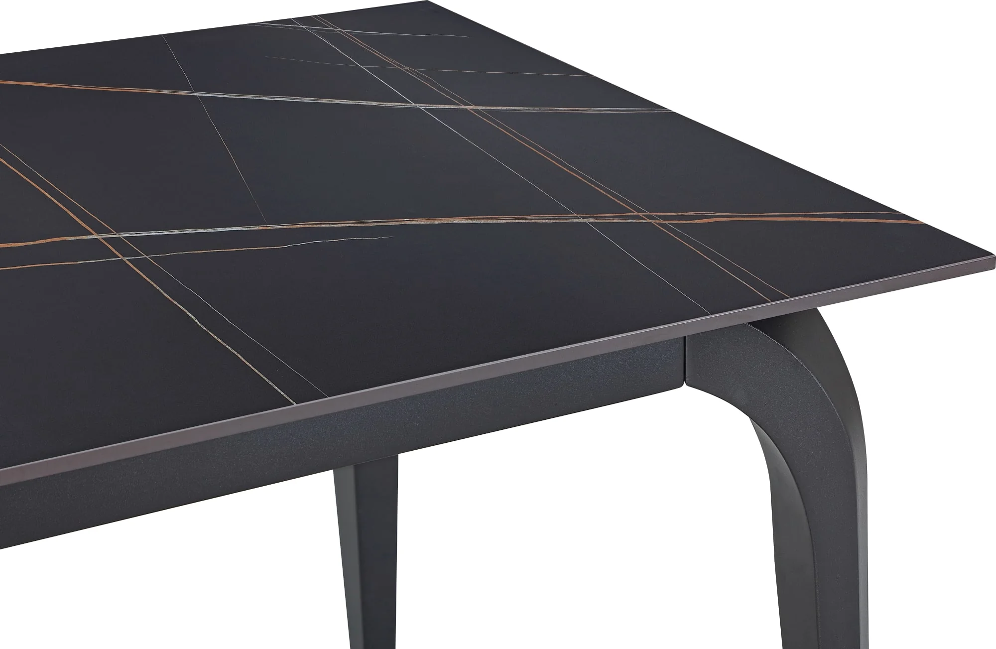 Nicoya Black Stone Top Rectangular Dining Table - Image 6