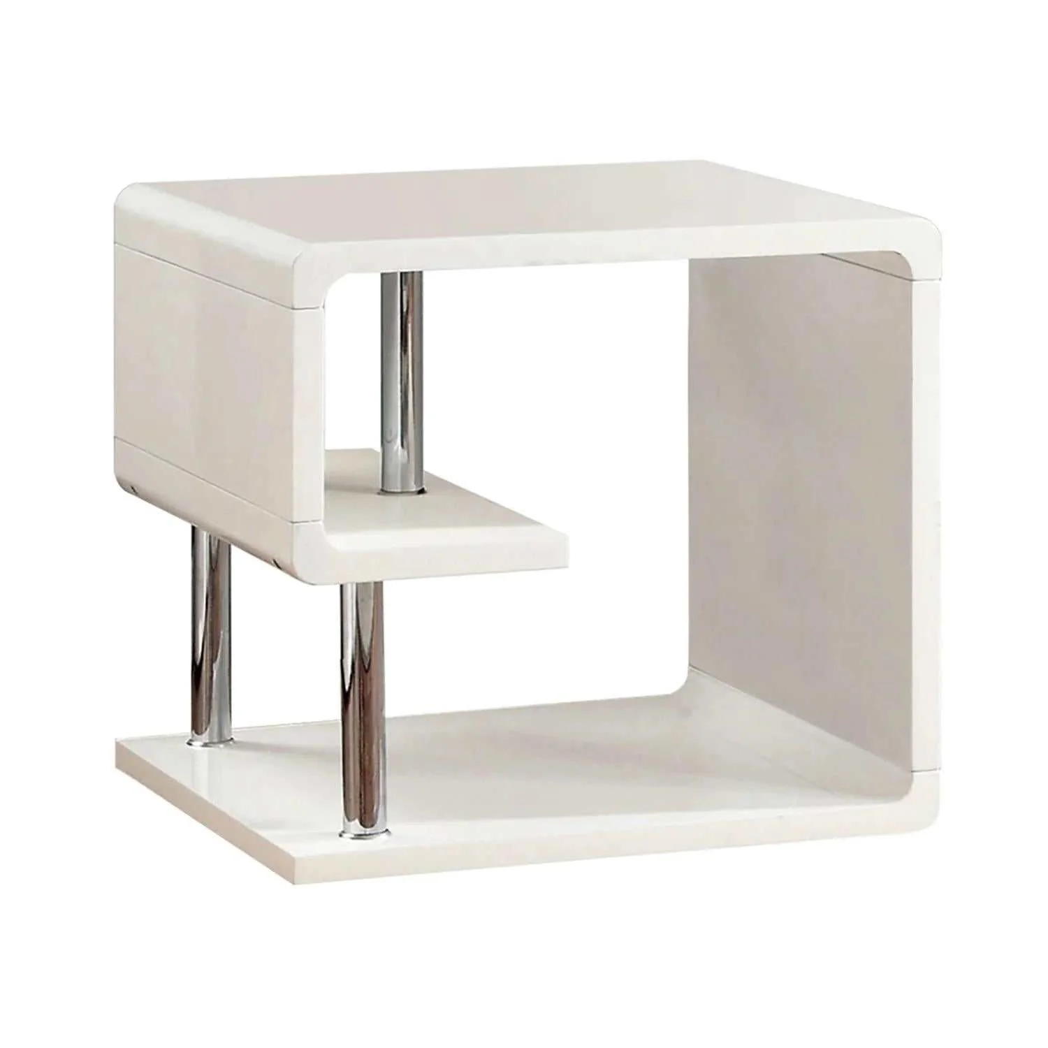 Ninove White End Table - Image 2