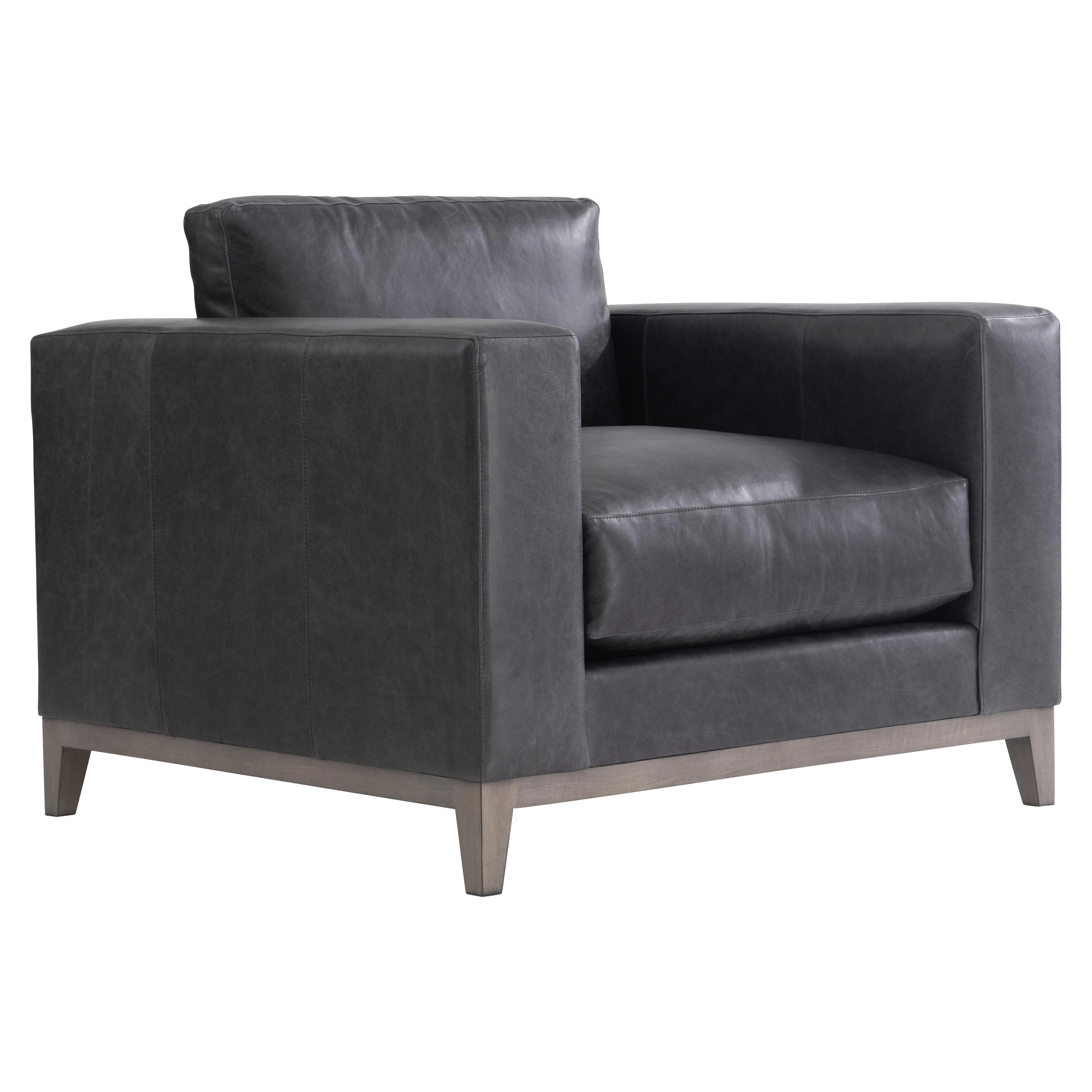 Noel Grey Leather Chair - Image 7