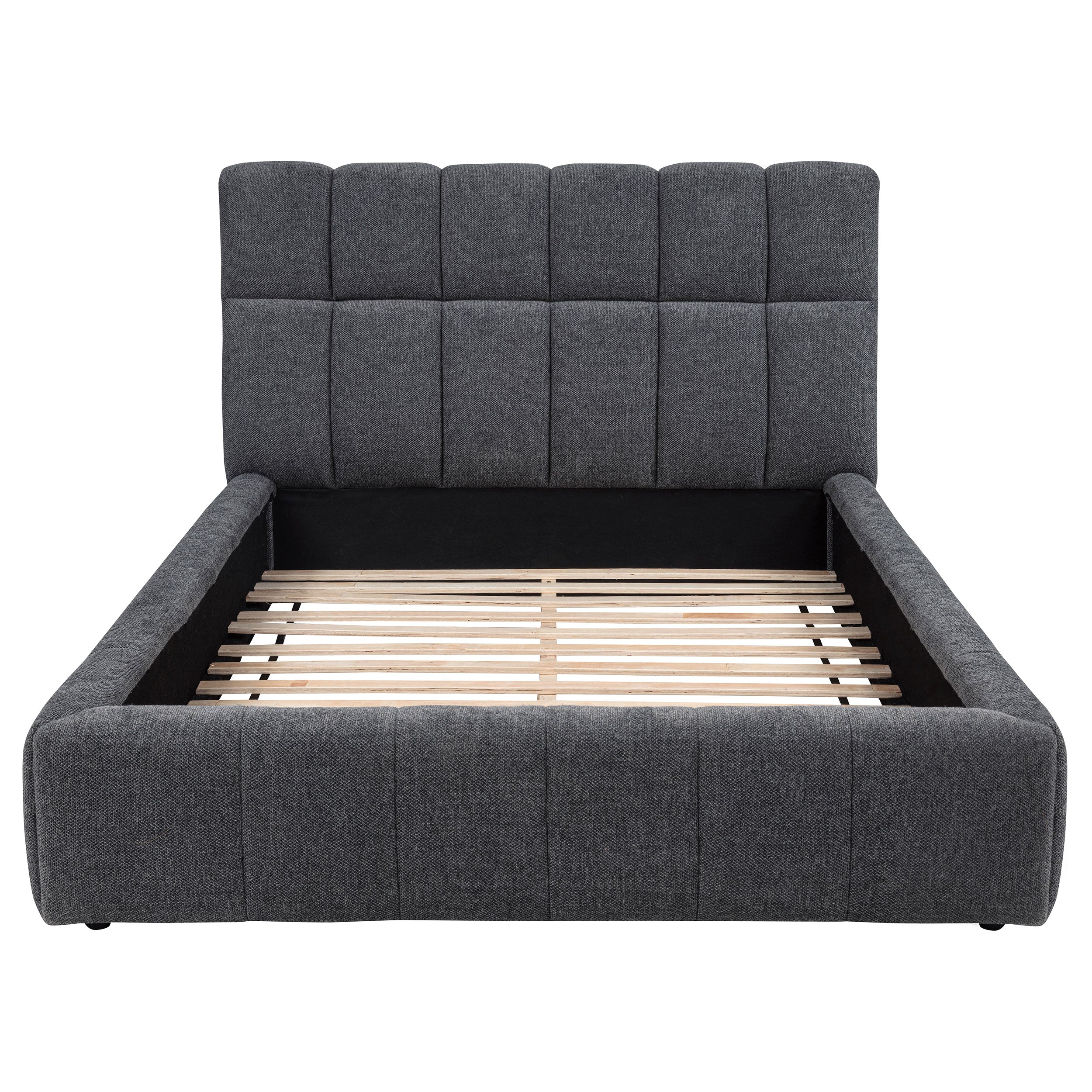 Nollet Grey 48-inch Upholstered California King Platform Bed - Image 4