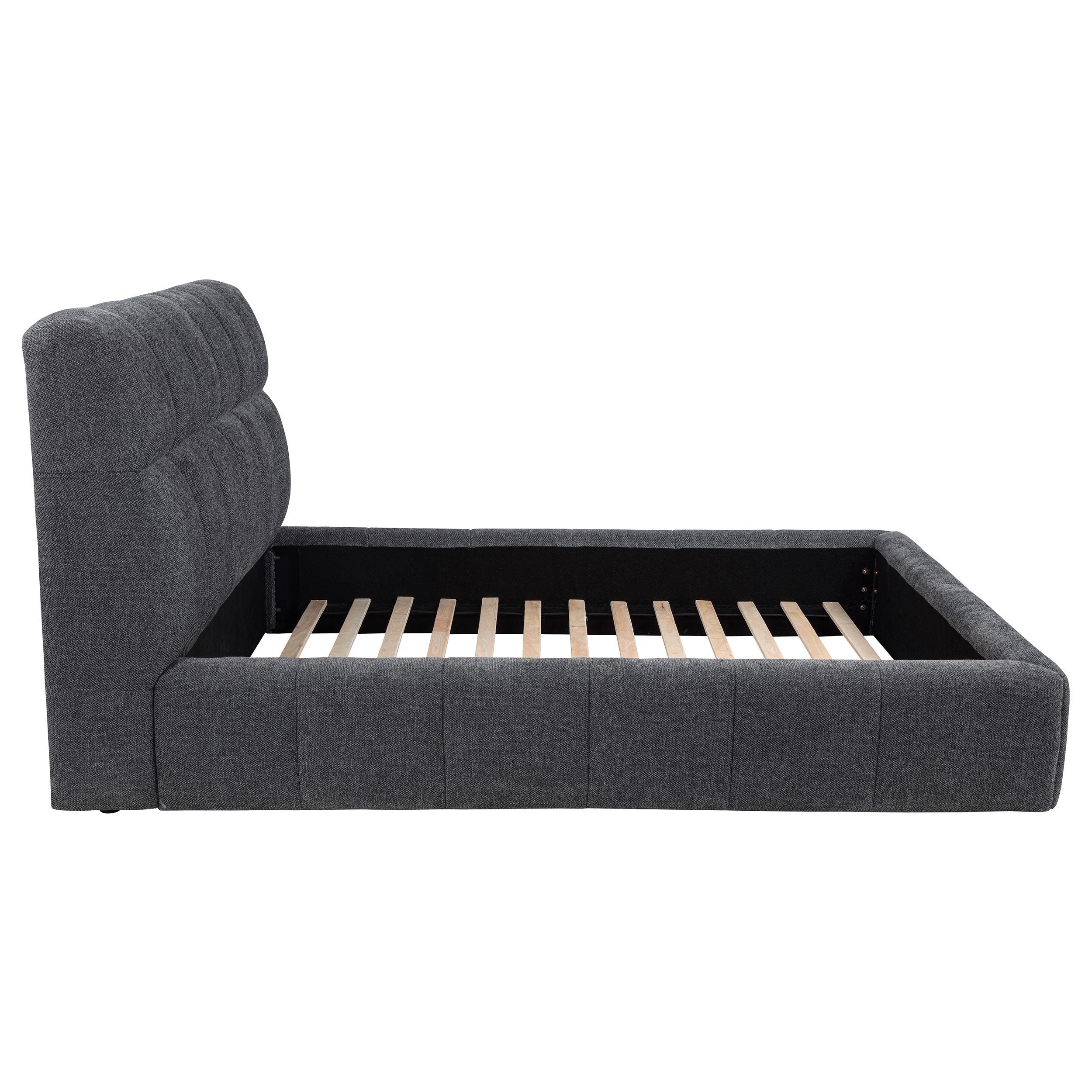 Nollet Grey 48-inch Upholstered California King Platform Bed - Image 6