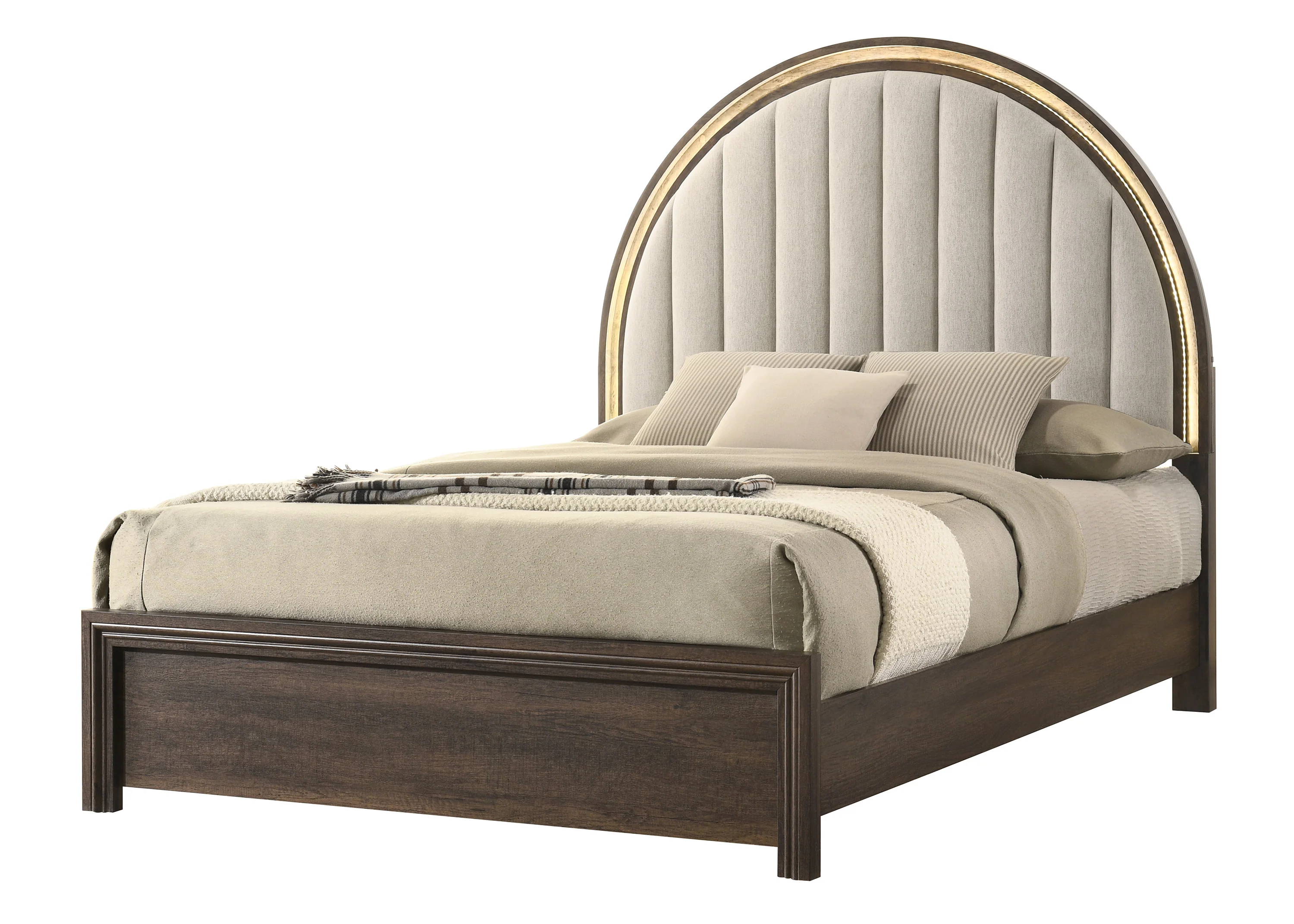 Noreen Brown Queen Panel Bed
