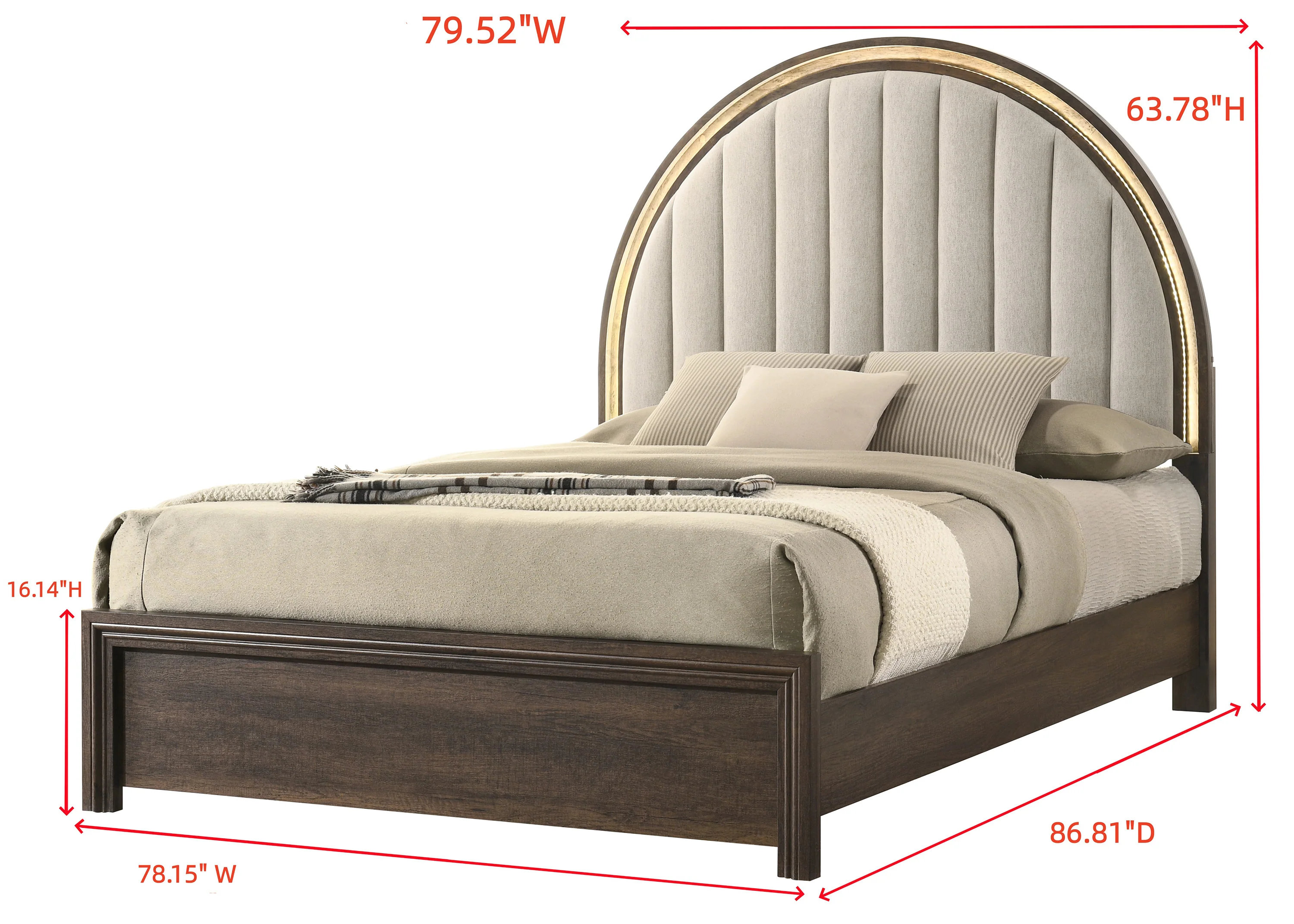 Noreen Brown King Panel Bed - Image 5