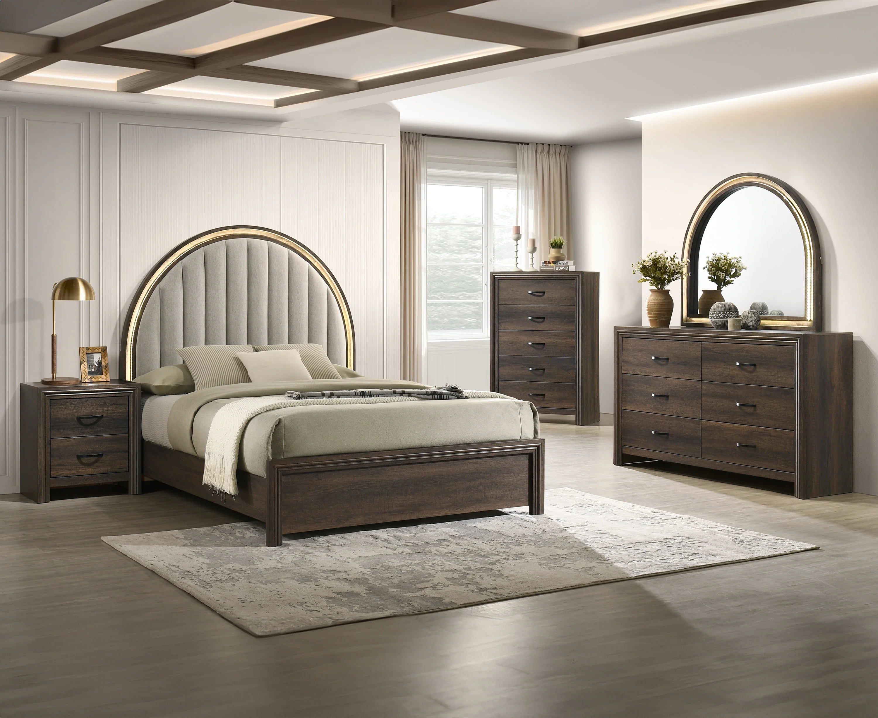 Noreen Brown Queen Panel Bed - Image 5
