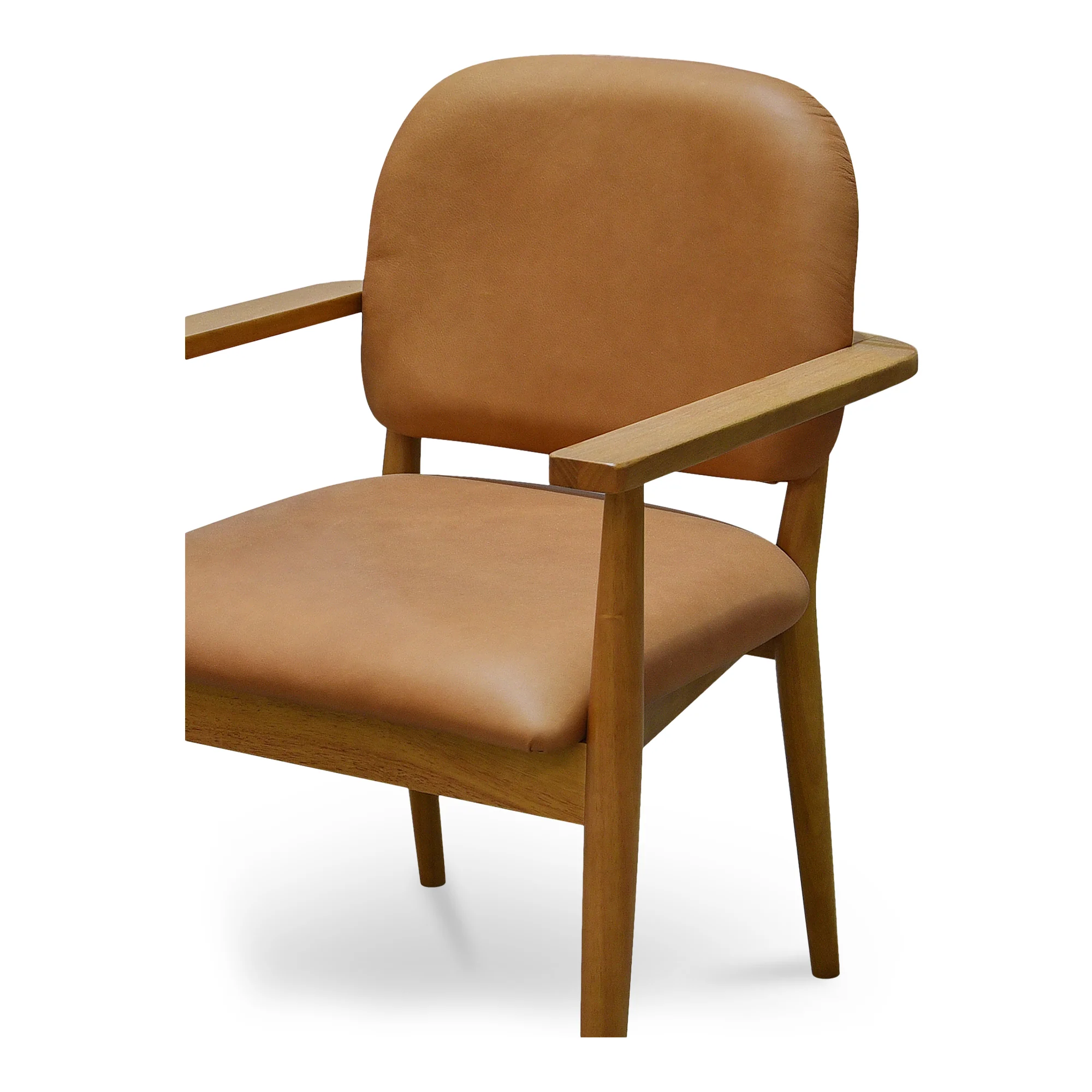 Norrie Brown Leather Dining Chair - Image 5