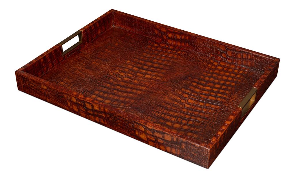 Norton Brown Leather Tray - Image 8