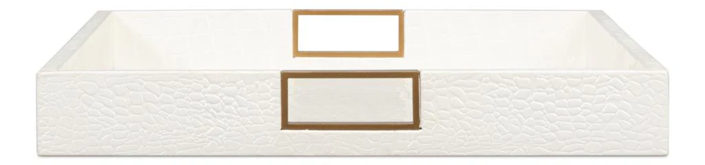 Norton Ivory Leather Tray - Image 4