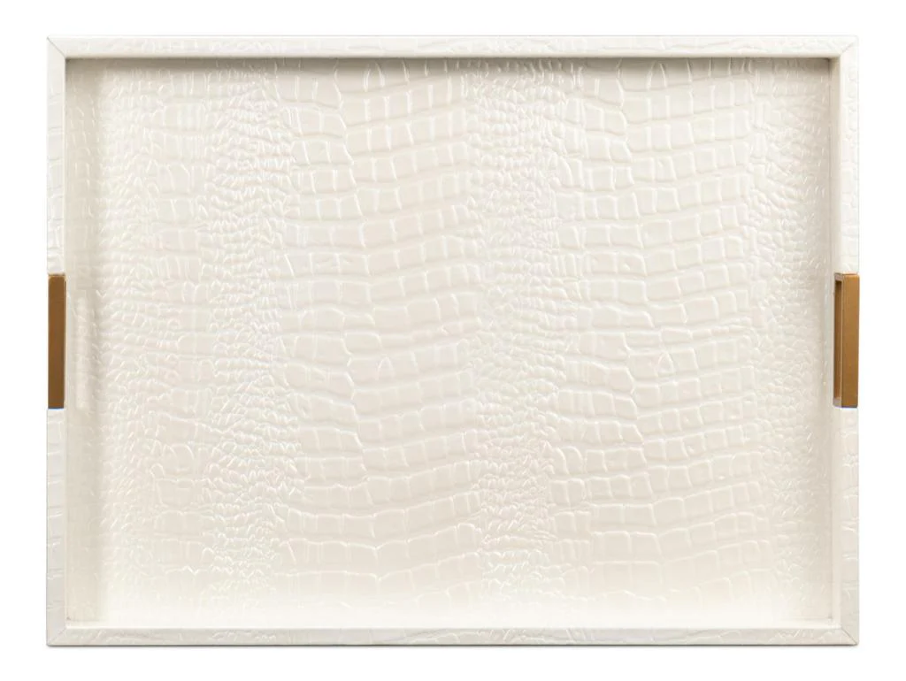 Norton Ivory Leather Tray - Image 9