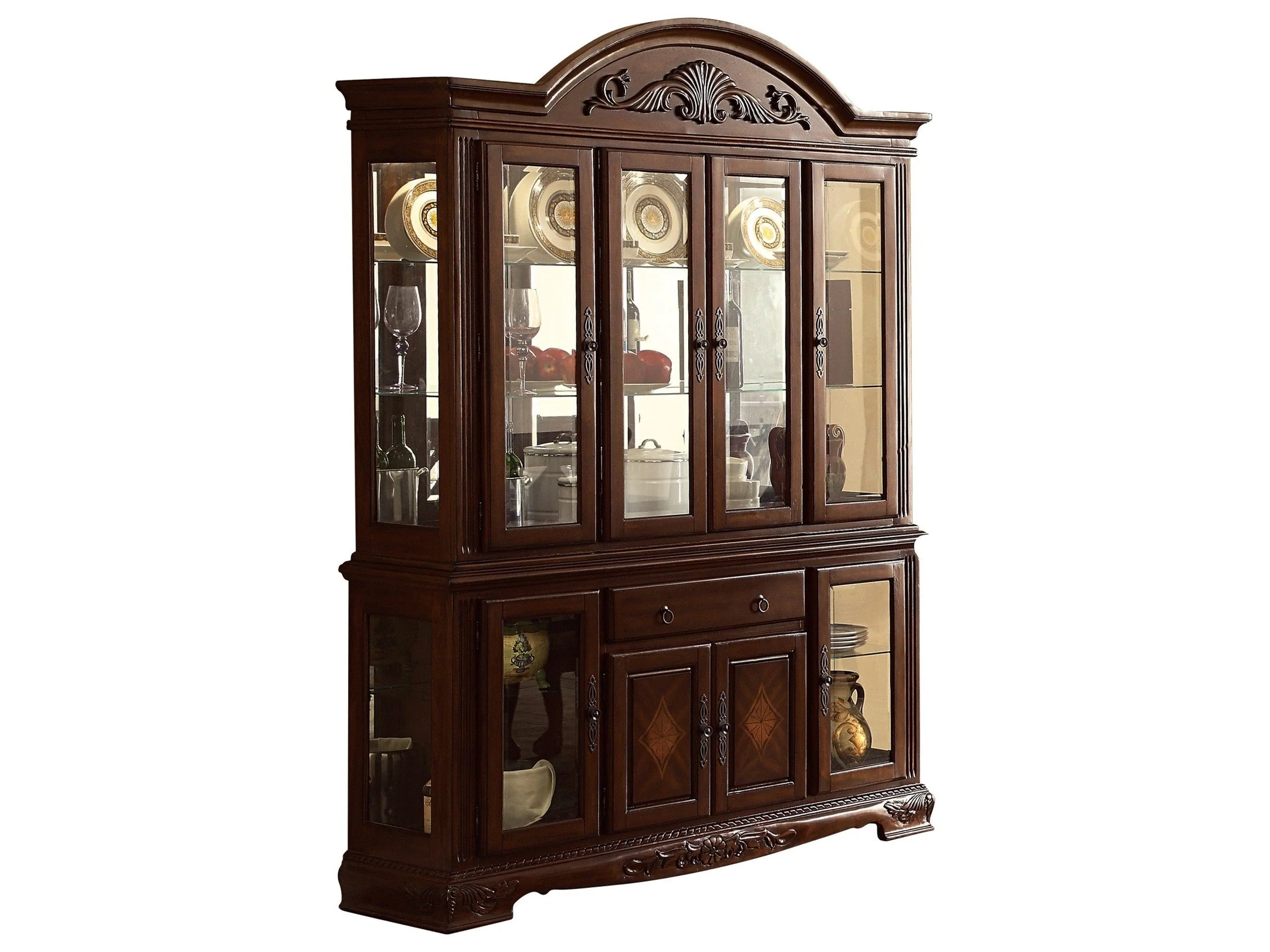 Norwich Dark Cherry Buffet & Hutch
