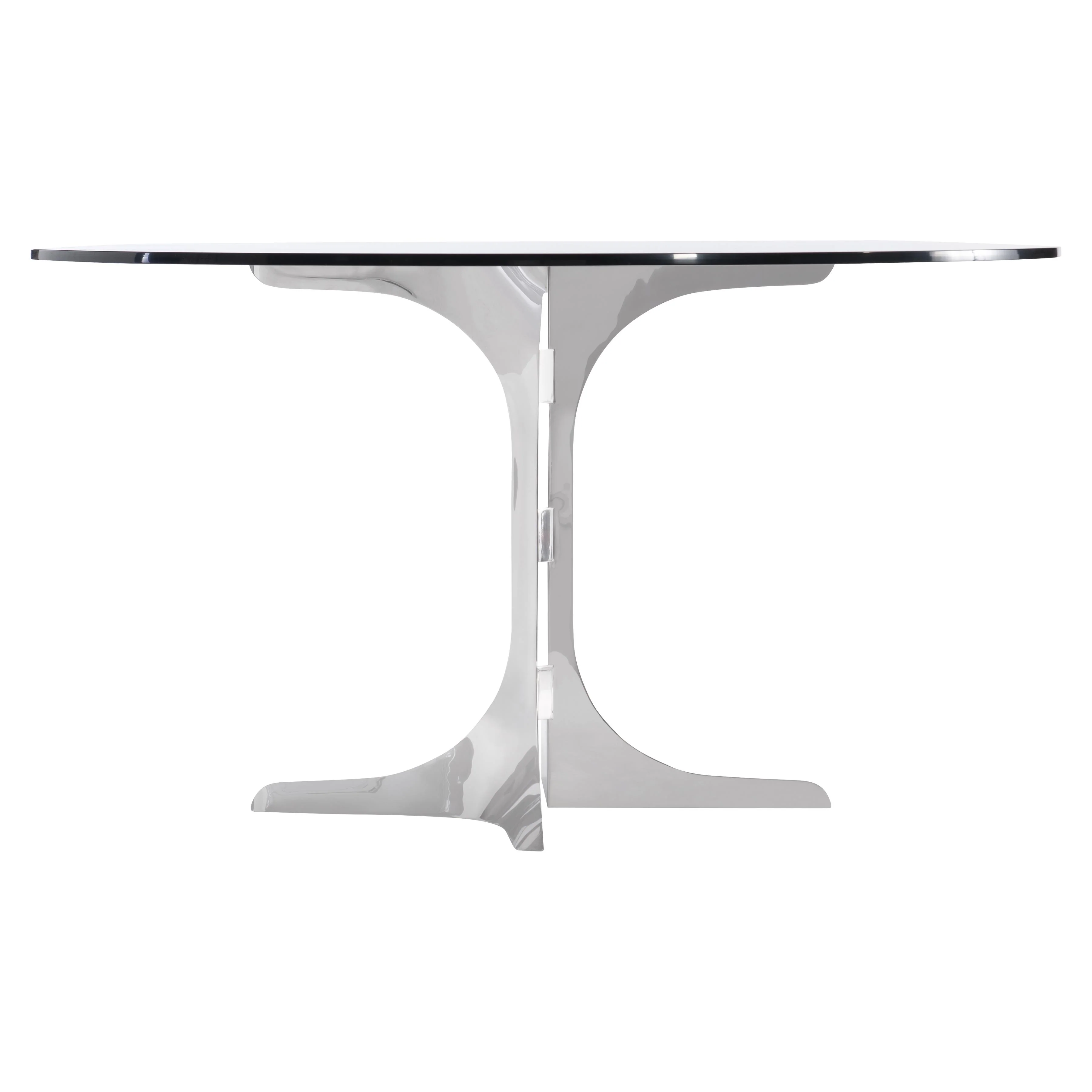 Nova Clear/Polished Stainless Steel Dining Table - Image 3